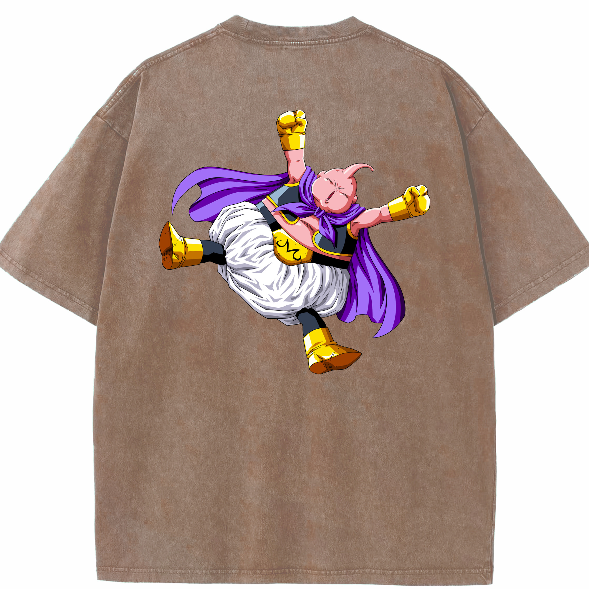 ドラゴンボール 魔人ブウ DRAGON BALL Majin Buu 綿100% ヴィンテージ風 半袖Tシャツ（背面プリント）