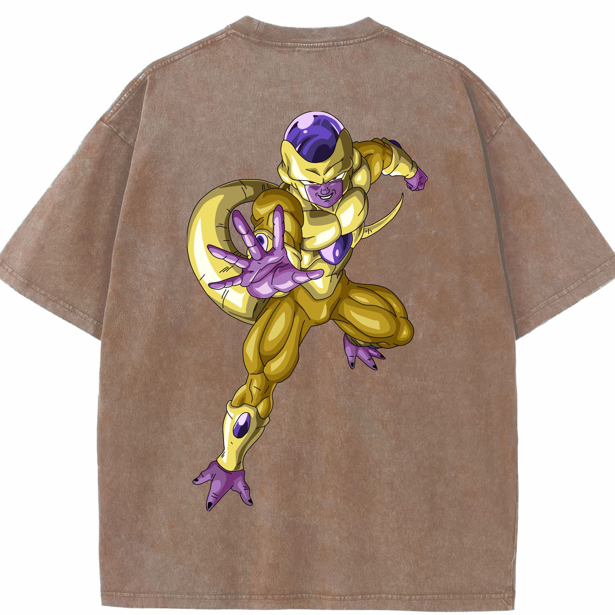 （画像用） ドラゴンボール フリーザ DRAGON BALL Frieza 綿100% ヴィンテージ風 半袖Tシャツ（背面プリント）