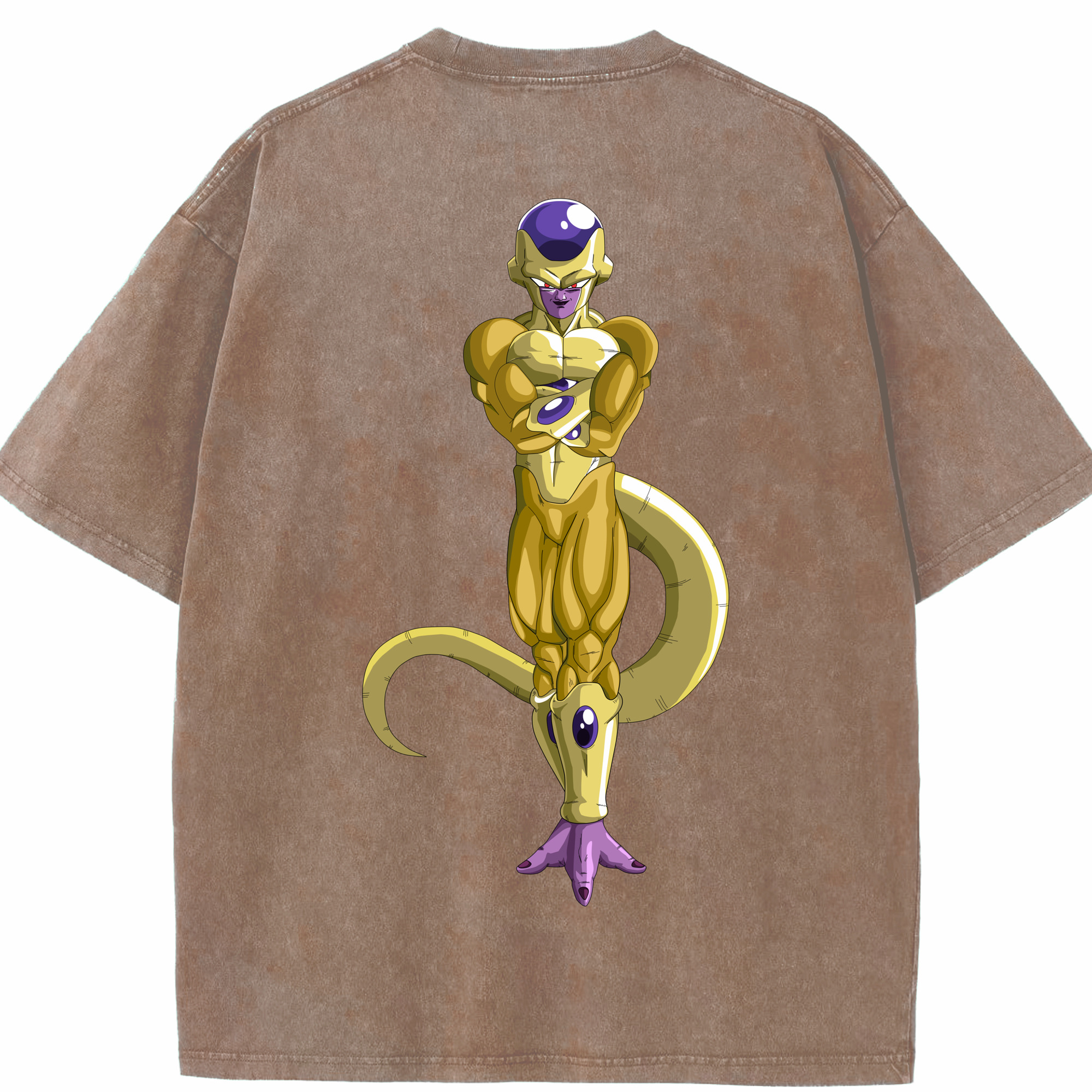 （画像用） ドラゴンボール フリーザ DRAGON BALL Frieza 綿100% ヴィンテージ風 半袖Tシャツ（背面プリント）