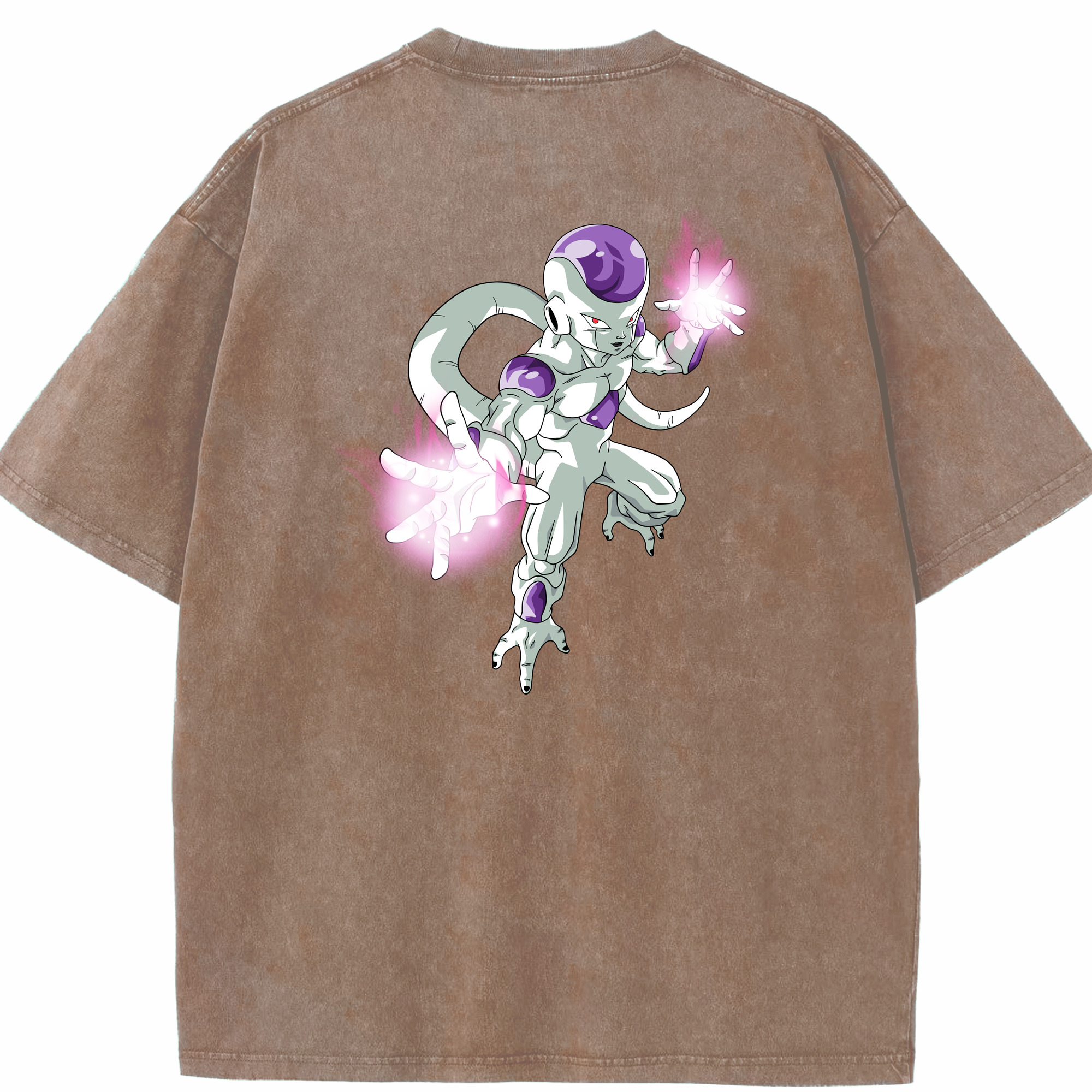 （画像用） ドラゴンボール フリーザ DRAGON BALL Frieza 綿100% ヴィンテージ風 半袖Tシャツ（背面プリント）