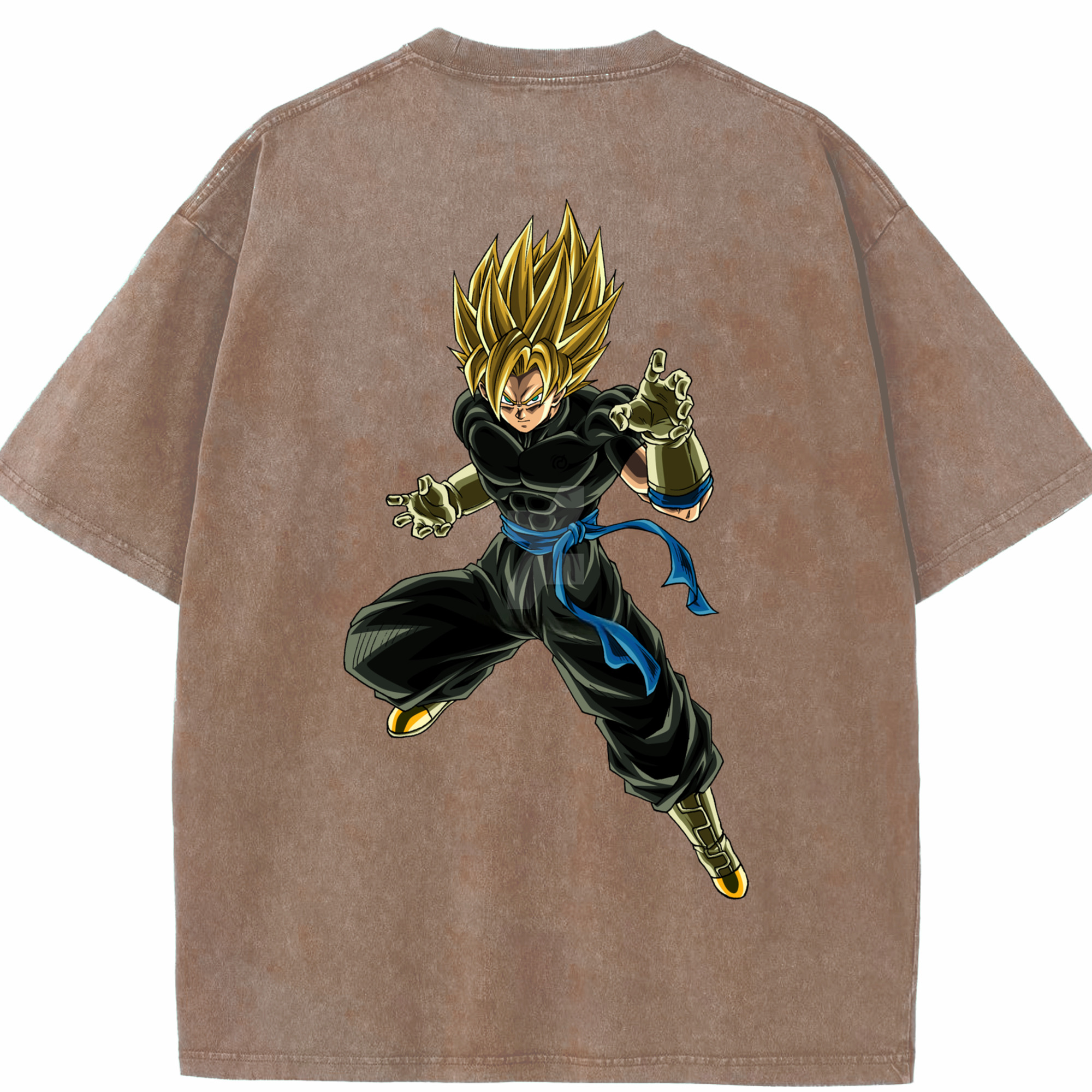 （画像用） ドラゴンボール ベジット DRAGON BALL Vegetto 綿100% ヴィンテージ風 半袖Tシャツ（背面プリント）