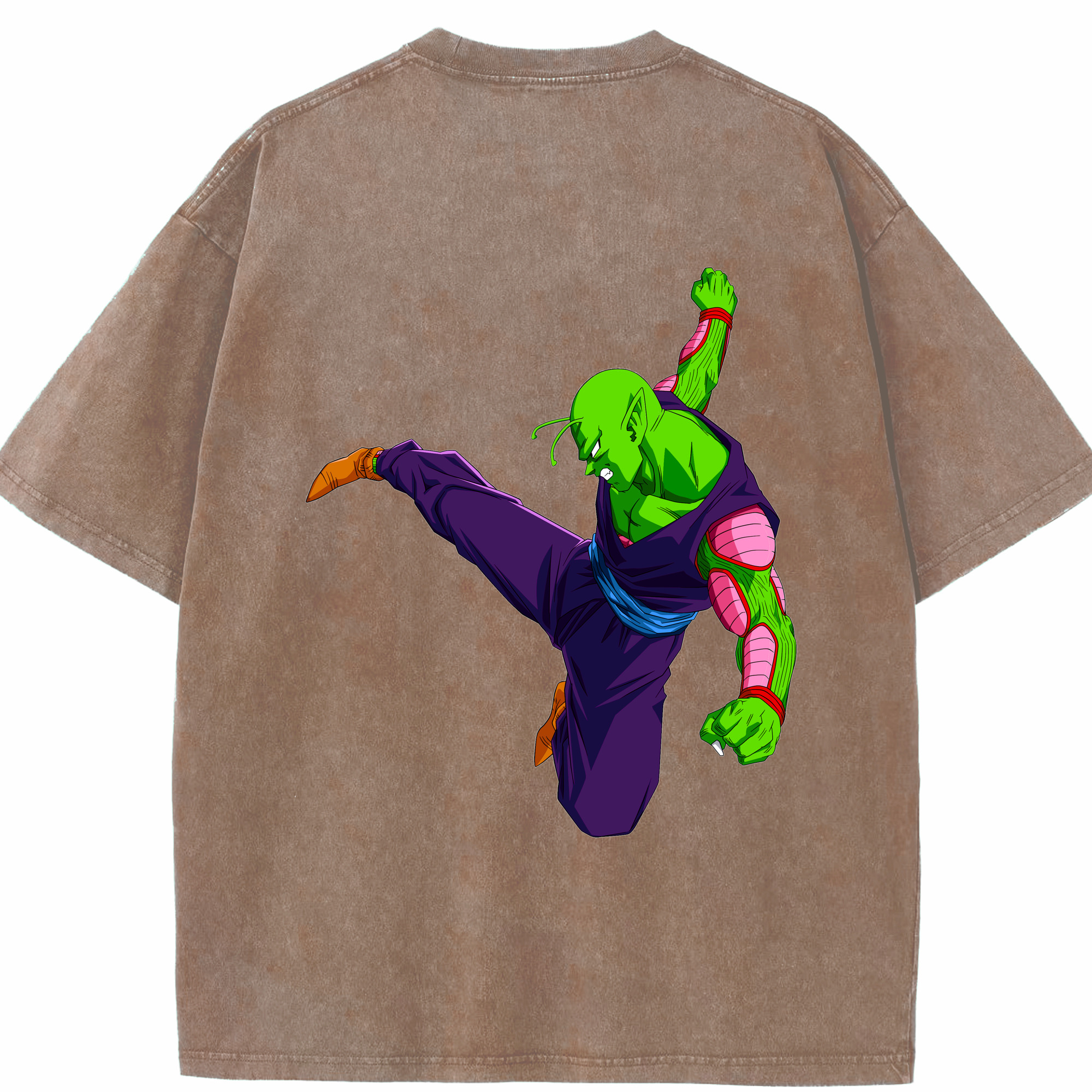 （画像用） ドラゴンボール ピッコロ DRAGON BALL Piccolo 綿100% ヴィンテージ風 半袖Tシャツ（背面プリント）