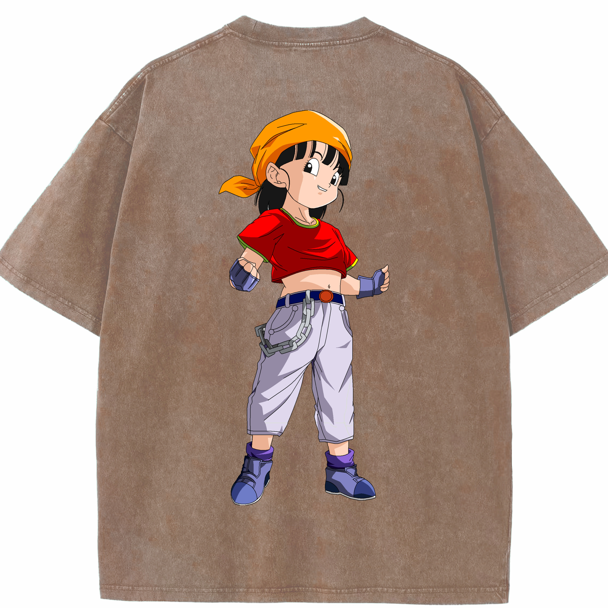 （画像用） ドラゴンボール パン DRAGON BALL Pan 綿100% ヴィンテージ風 半袖Tシャツ（背面プリント）