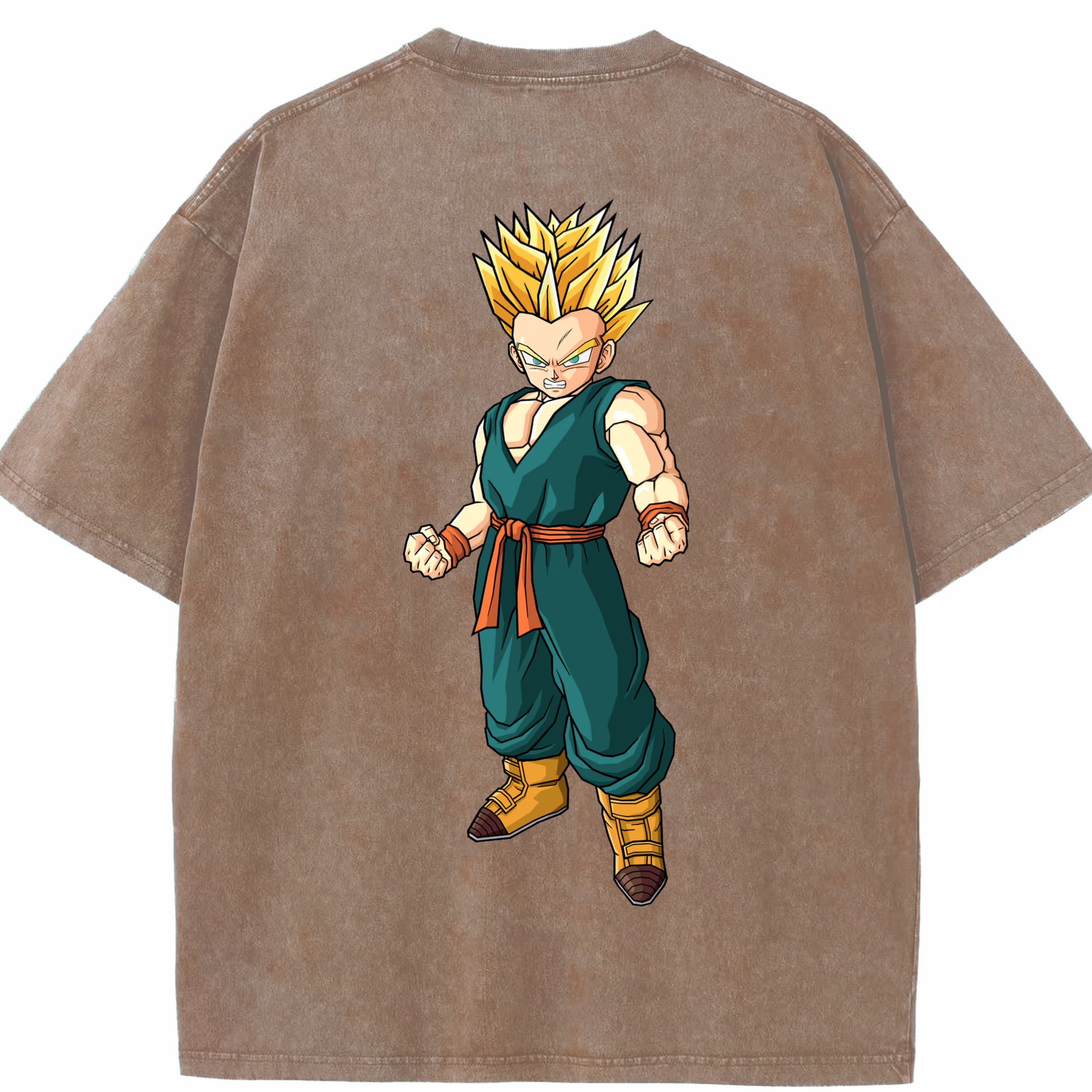（画像用） ドラゴンボール DRAGON BALL 綿100% ヴィンテージ風 半袖Tシャツ（背面プリント）