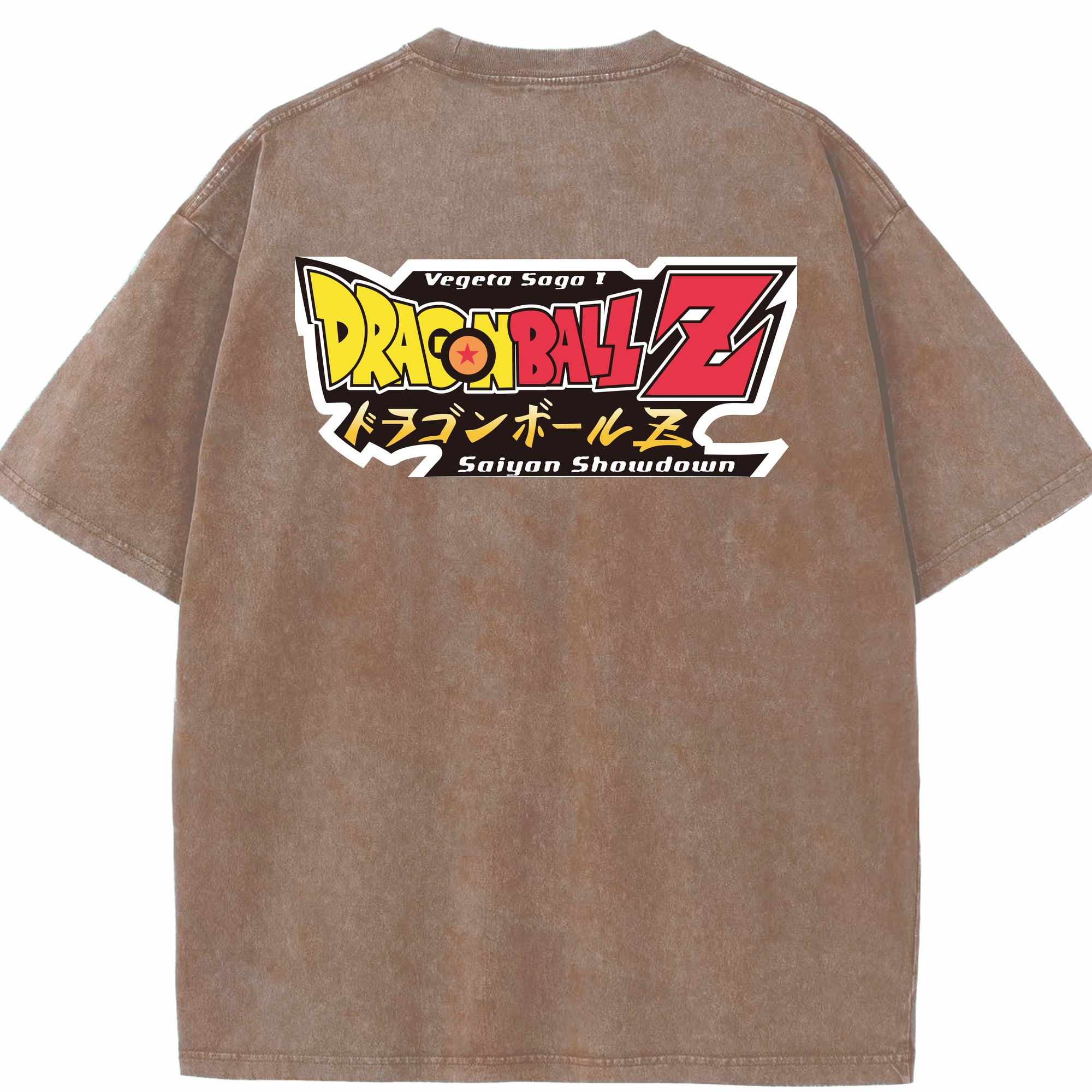 （画像用） ドラゴンボール DRAGON BALL 綿100% ヴィンテージ風 半袖Tシャツ（背面プリント）