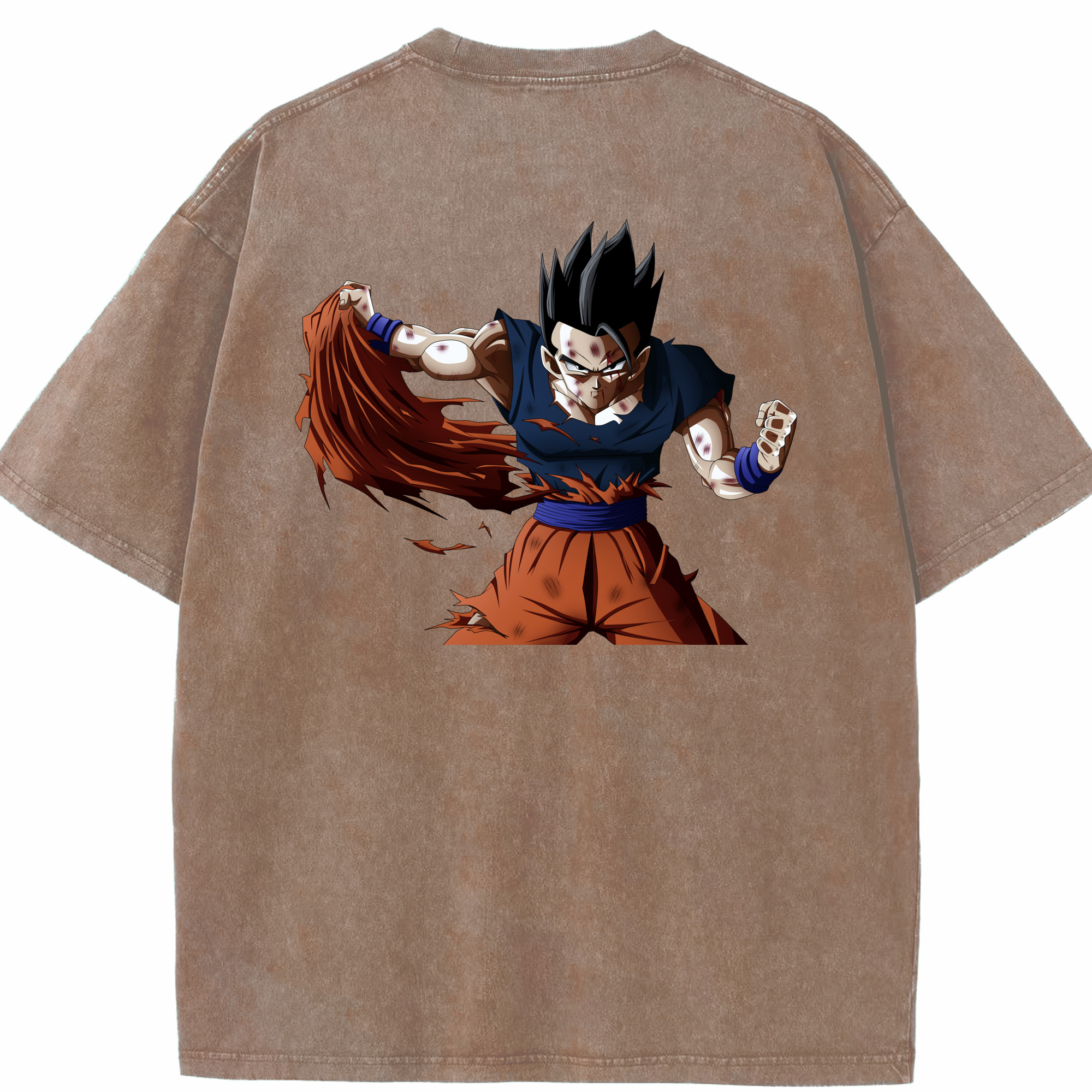（画像用） ドラゴンボール ベジータ四世（Bejīta Yonsei）DRAGON BALL Vegeta IV 綿100% ヴィンテージ風 半袖Tシャツ（背面プリント）