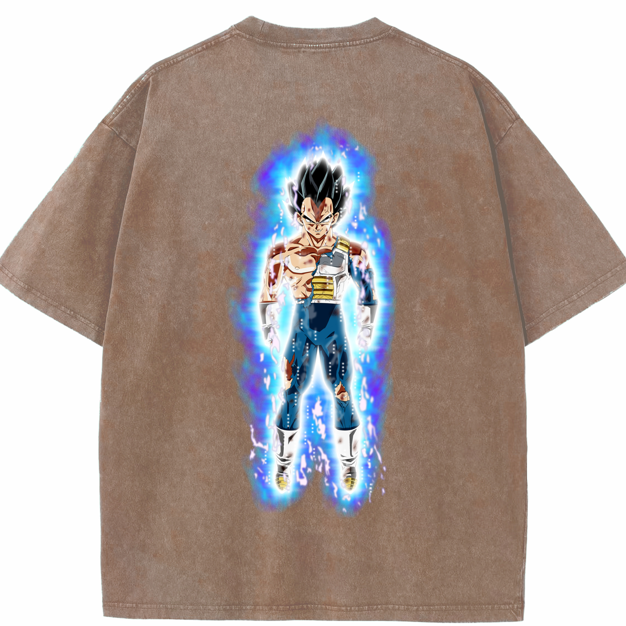 （画像用） ドラゴンボール ベジータ四世（Bejīta Yonsei）DRAGON BALL Vegeta IV 綿100% ヴィンテージ風 半袖Tシャツ（背面プリント）