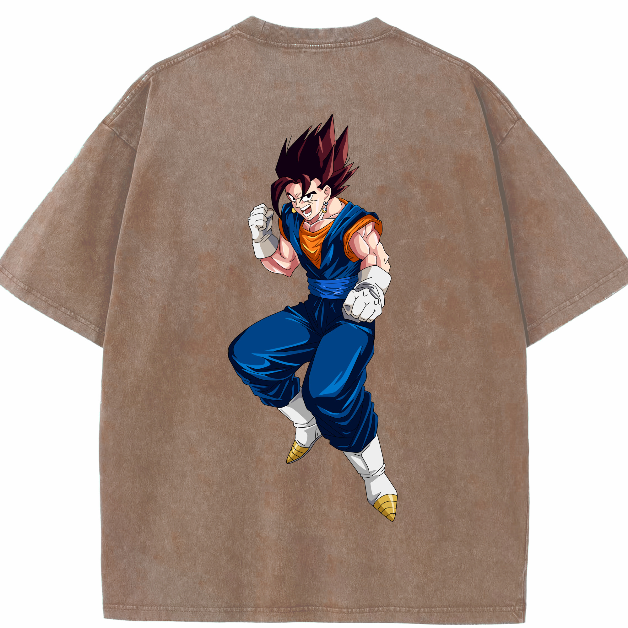（画像用） ドラゴンボール 孫 悟飯（そんごはん）DRAGON BALL Son Gohan 綿100% ヴィンテージ風 半袖Tシャツ（背面プリント）