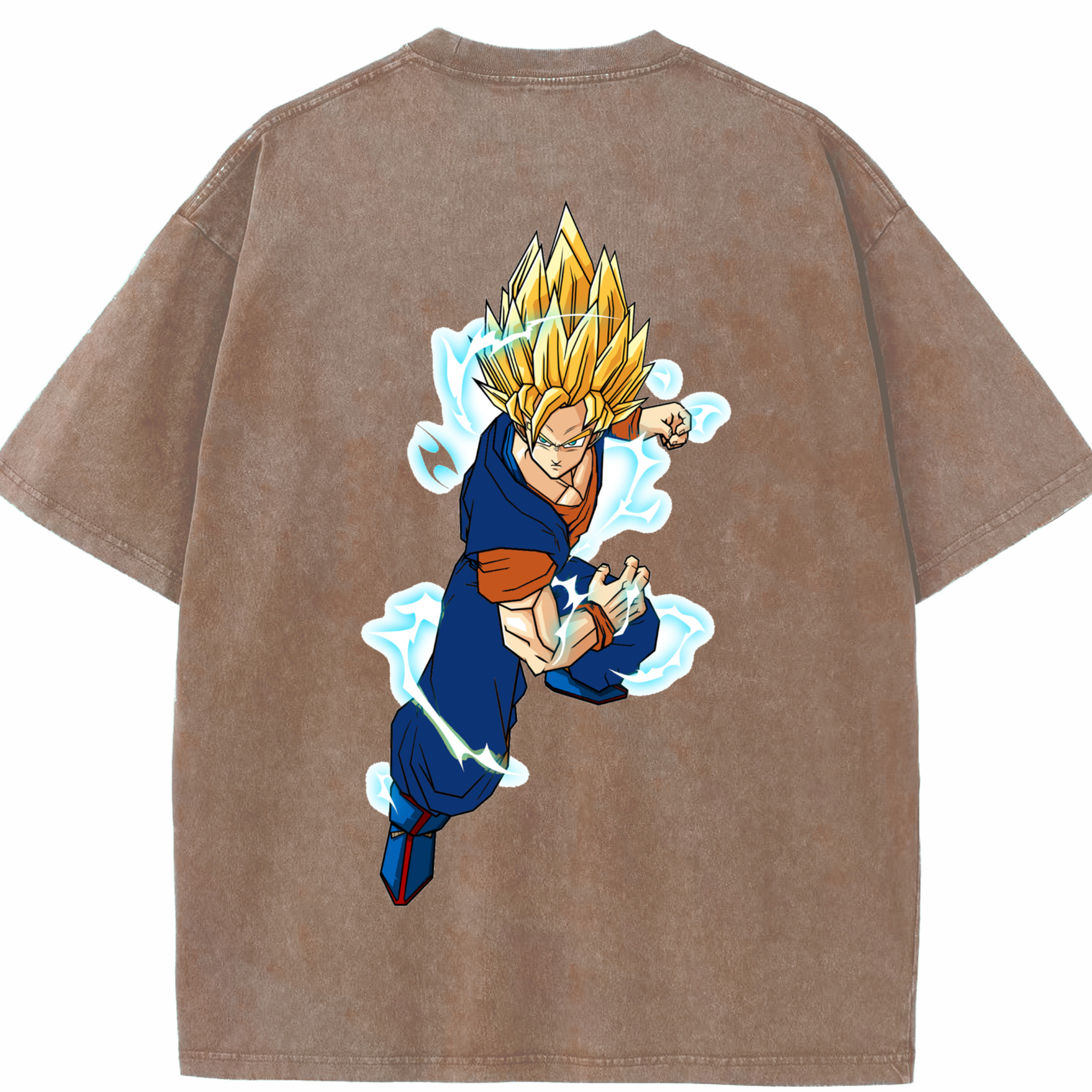 （画像用） ドラゴンボール 孫 悟飯（そんごはん）DRAGON BALL Son Gohan 綿100% ヴィンテージ風 半袖Tシャツ（背面プリント）