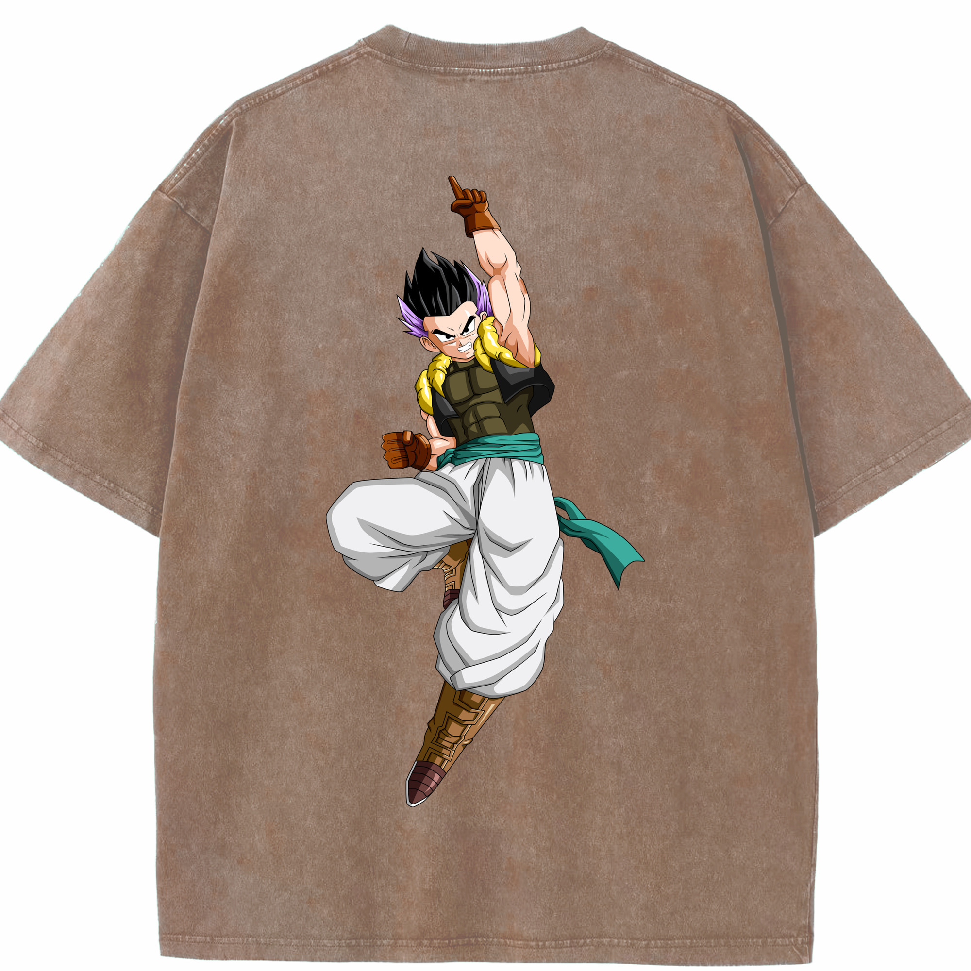 （画像用） ドラゴンボール 孫 悟飯（そんごはん）DRAGON BALL Son Gohan 綿100% ヴィンテージ風 半袖Tシャツ（背面プリント）
