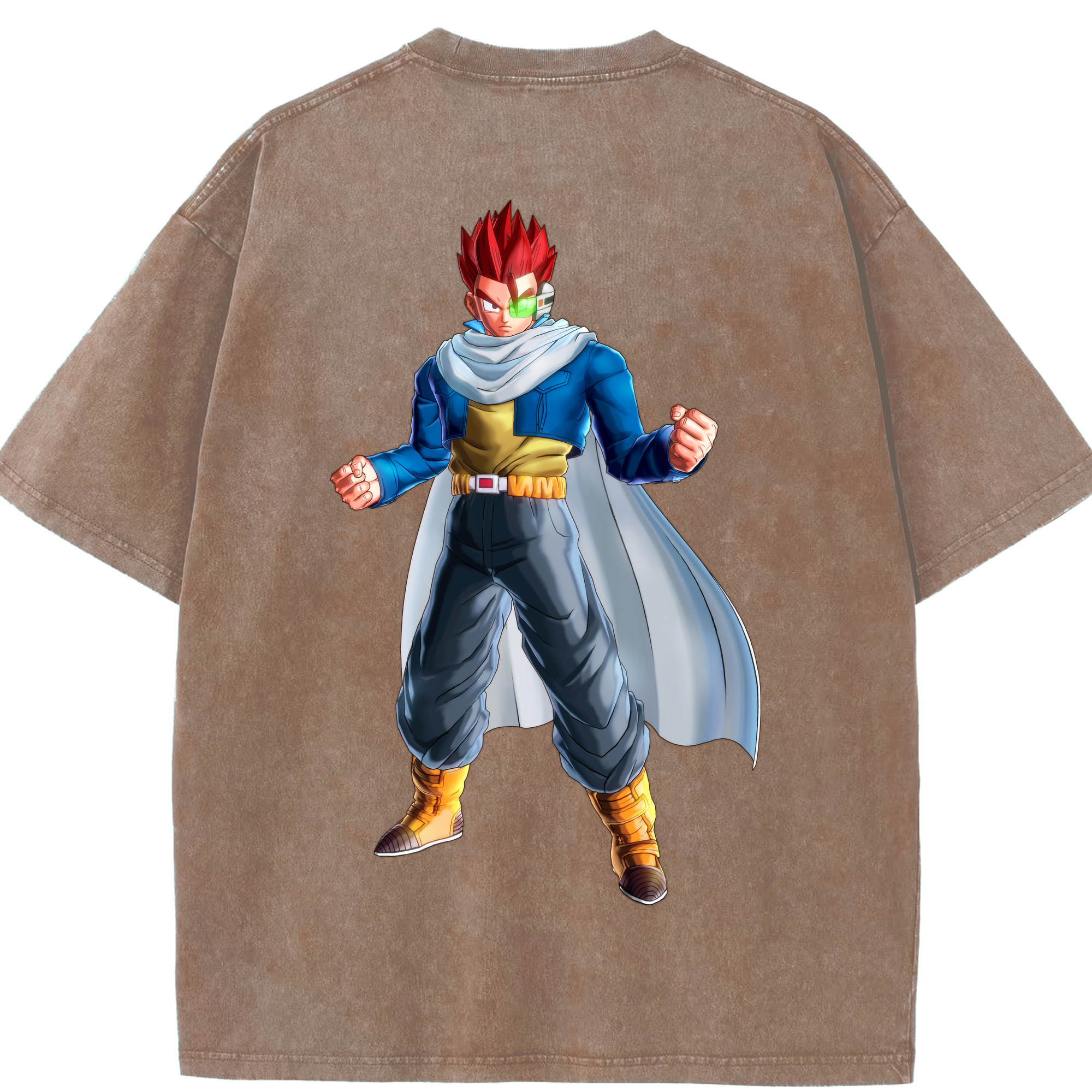 （画像用） ドラゴンボール 孫 悟飯（そんごはん）DRAGON BALL Son Gohan 綿100% ヴィンテージ風 半袖Tシャツ（背面プリント）
