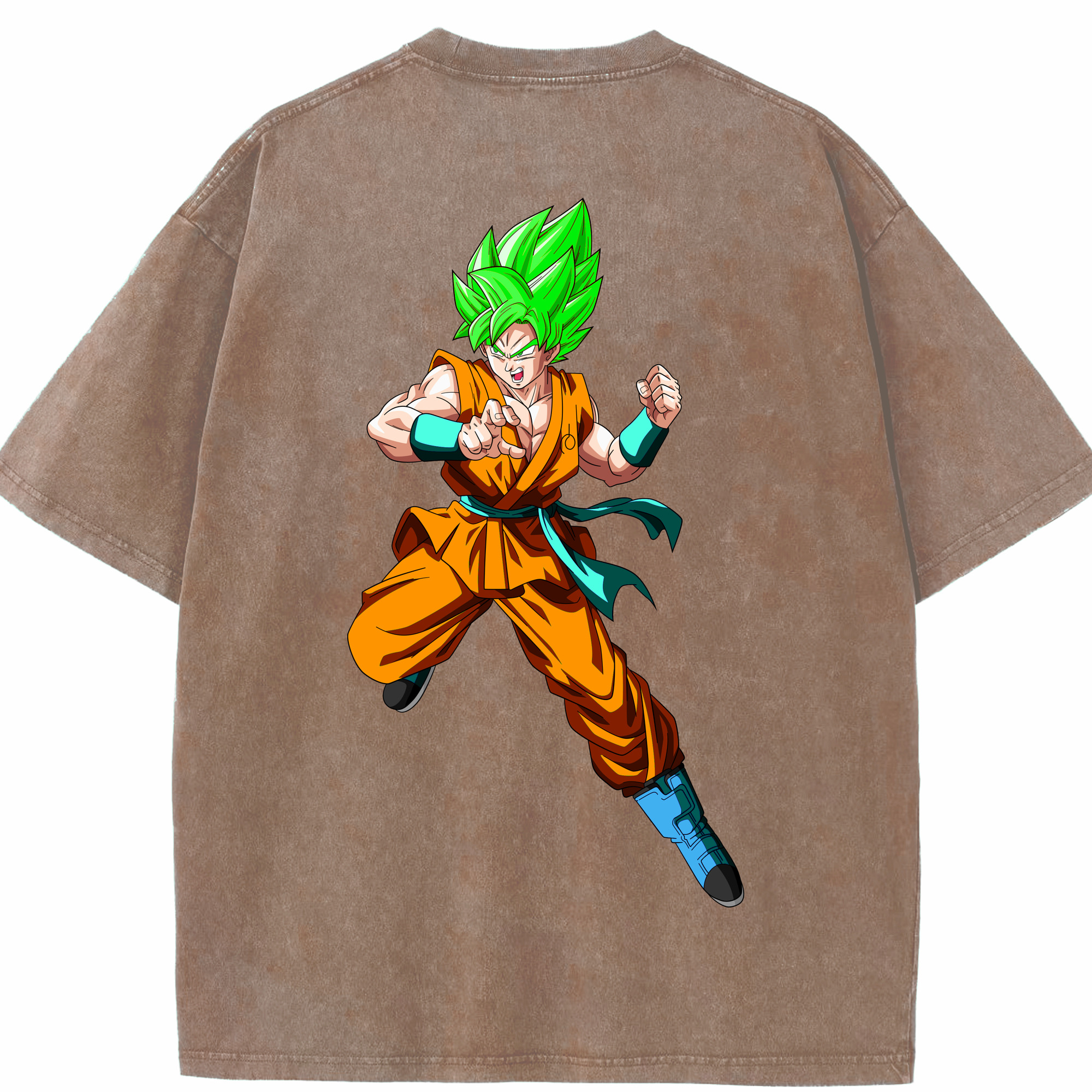 （画像用） ドラゴンボール 孫 悟飯（そんごはん）DRAGON BALL Son Gohan 綿100% ヴィンテージ風 半袖Tシャツ（背面プリント）