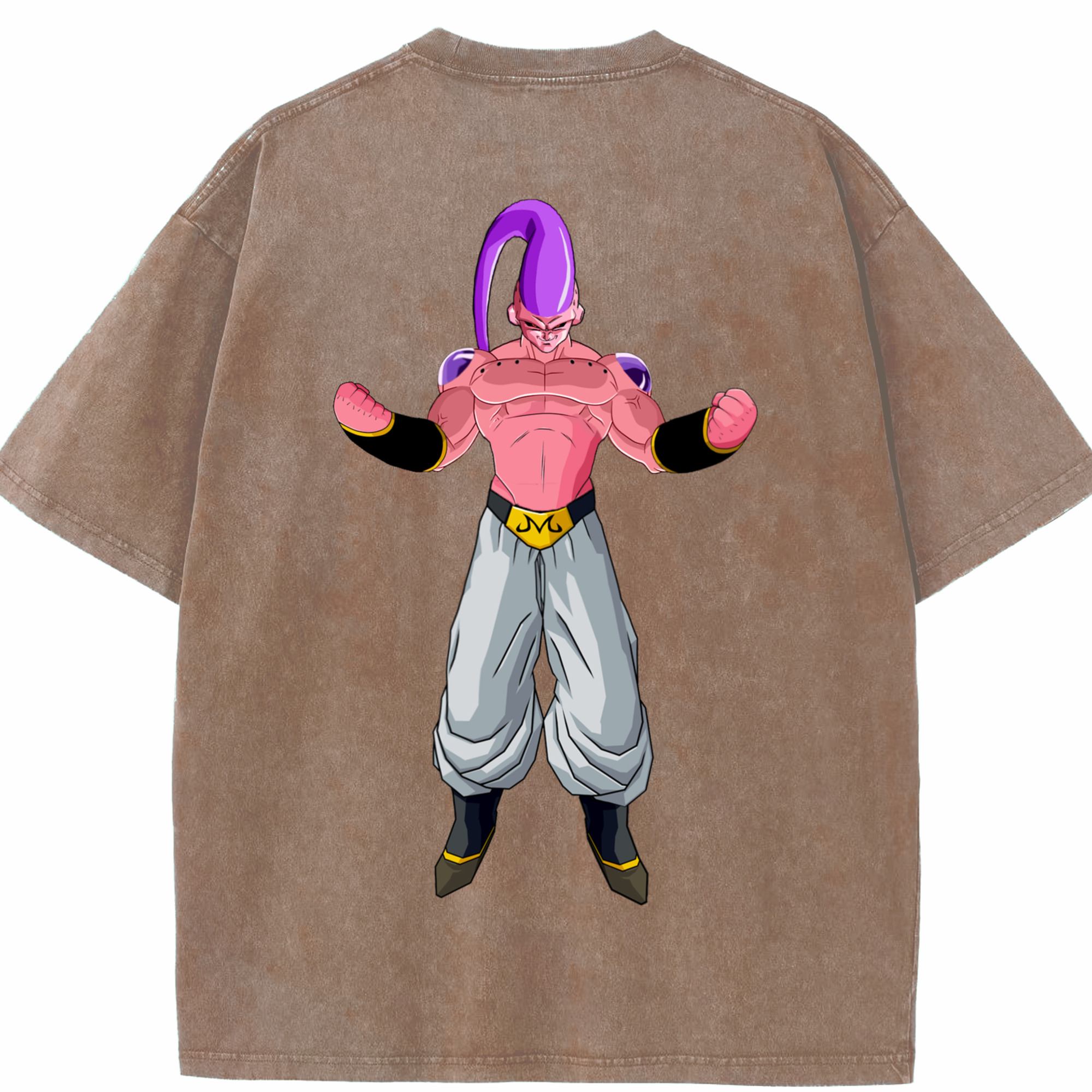 ドラゴンボール 魔人ブウ DRAGON BALL Majin Buu 綿100% ヴィンテージ風 半袖Tシャツ（背面プリント）
