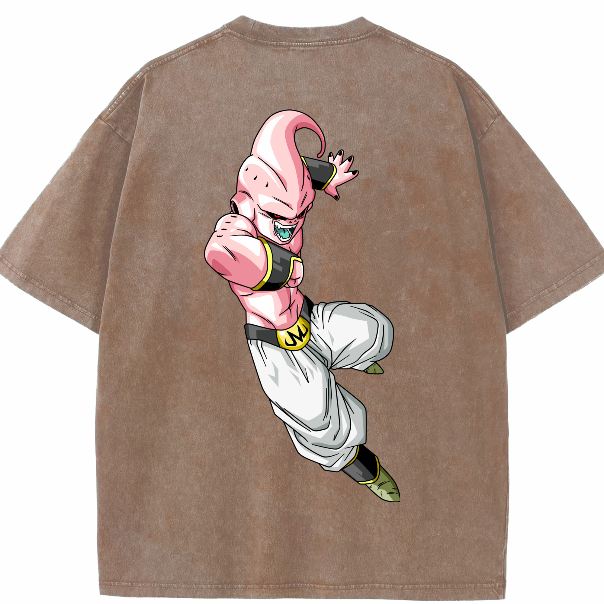 ドラゴンボール 魔人ブウ DRAGON BALL Majin Buu 綿100% ヴィンテージ風 半袖Tシャツ（背面プリント）