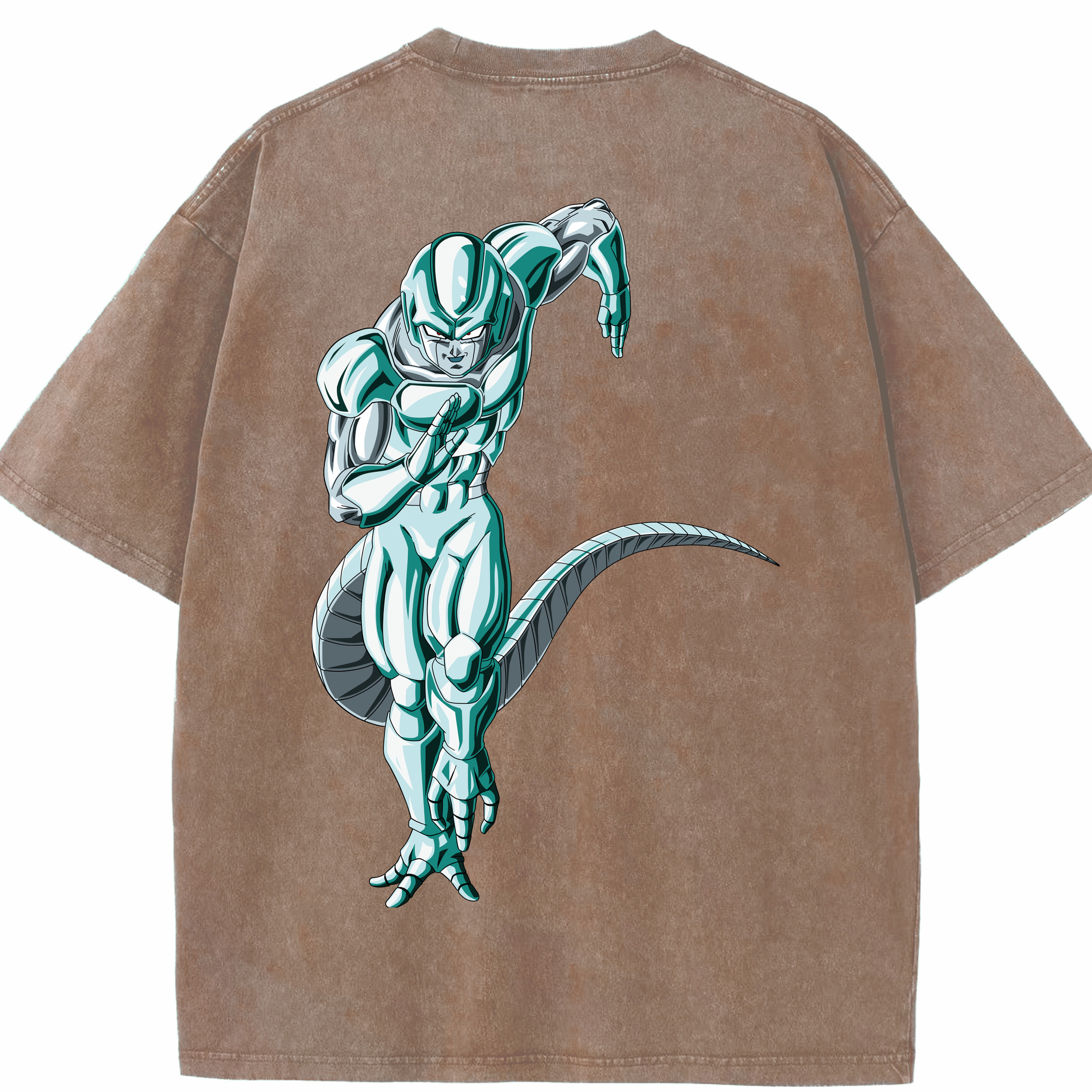 （画像用） ドラゴンボール フリーザ DRAGON BALL Frieza 綿100% ヴィンテージ風 半袖Tシャツ（背面プリント）