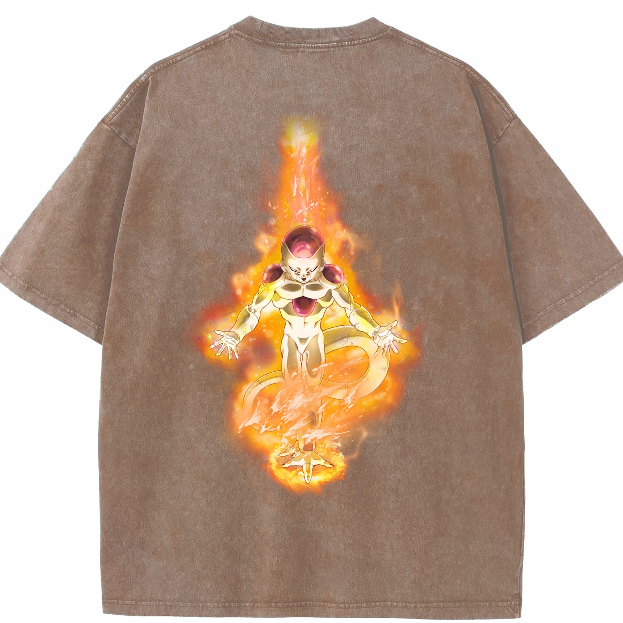 （画像用） ドラゴンボール フリーザ DRAGON BALL Frieza 綿100% ヴィンテージ風 半袖Tシャツ（背面プリント）