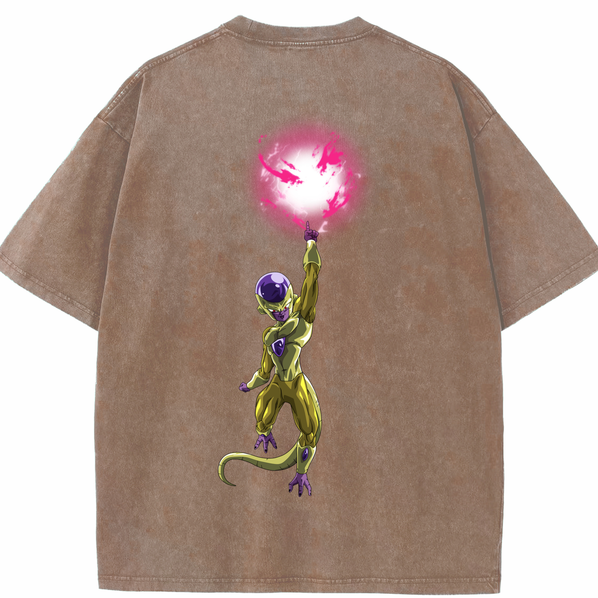 （画像用） ドラゴンボール フリーザ DRAGON BALL Frieza 綿100% ヴィンテージ風 半袖Tシャツ（背面プリント）