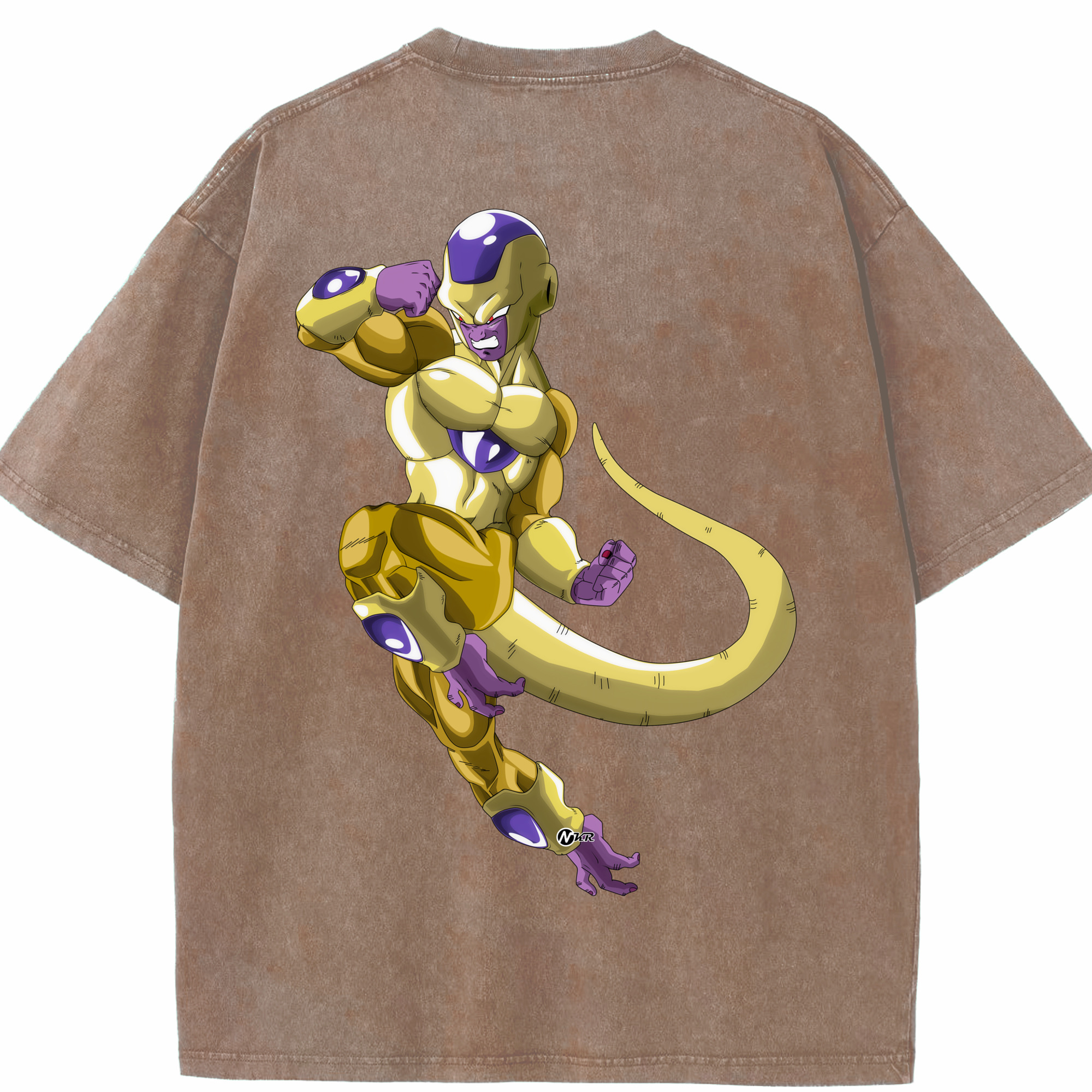 （画像用） ドラゴンボール フリーザ DRAGON BALL Frieza 綿100% ヴィンテージ風 半袖Tシャツ（背面プリント）