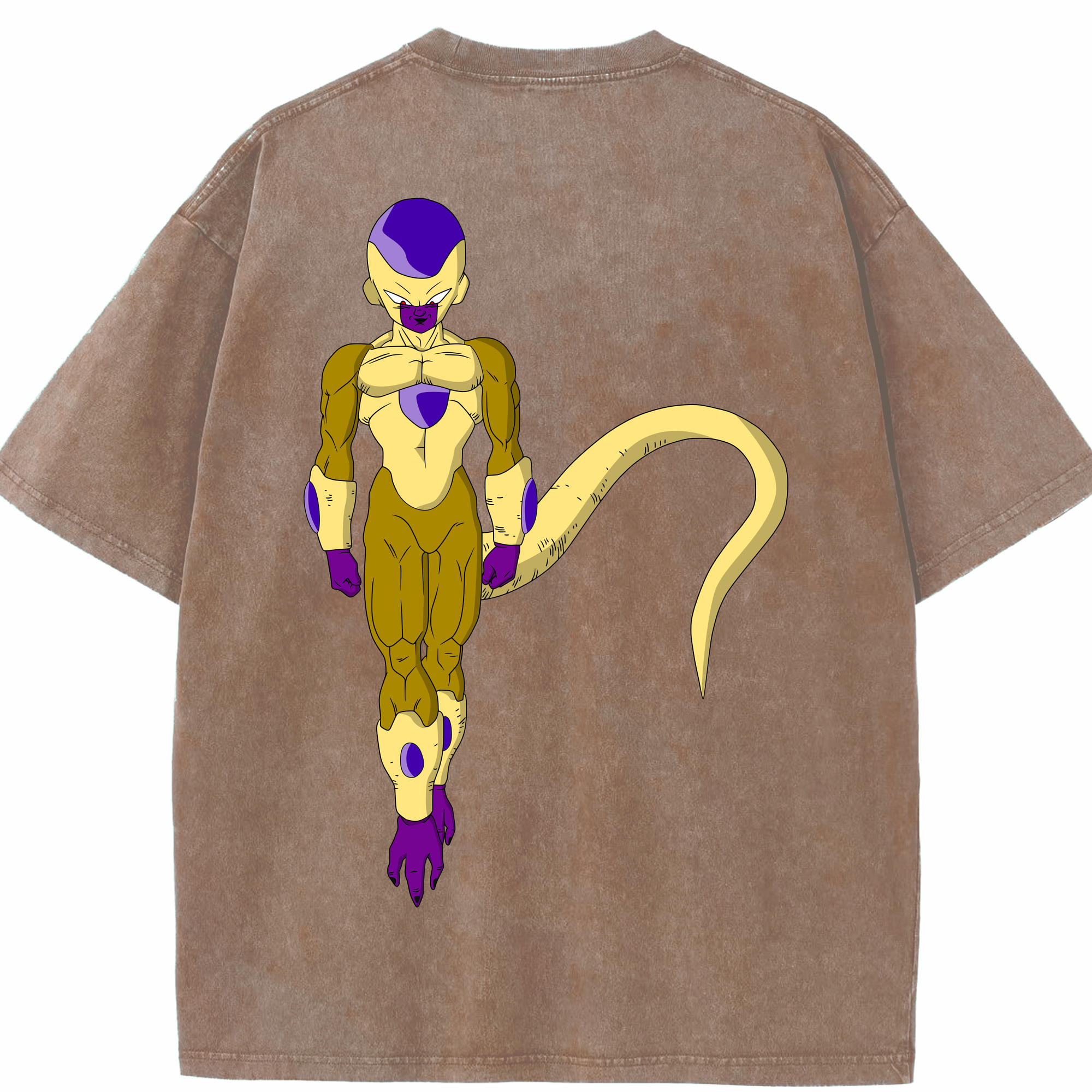 （画像用） ドラゴンボール フリーザ DRAGON BALL Frieza 綿100% ヴィンテージ風 半袖Tシャツ（背面プリント）