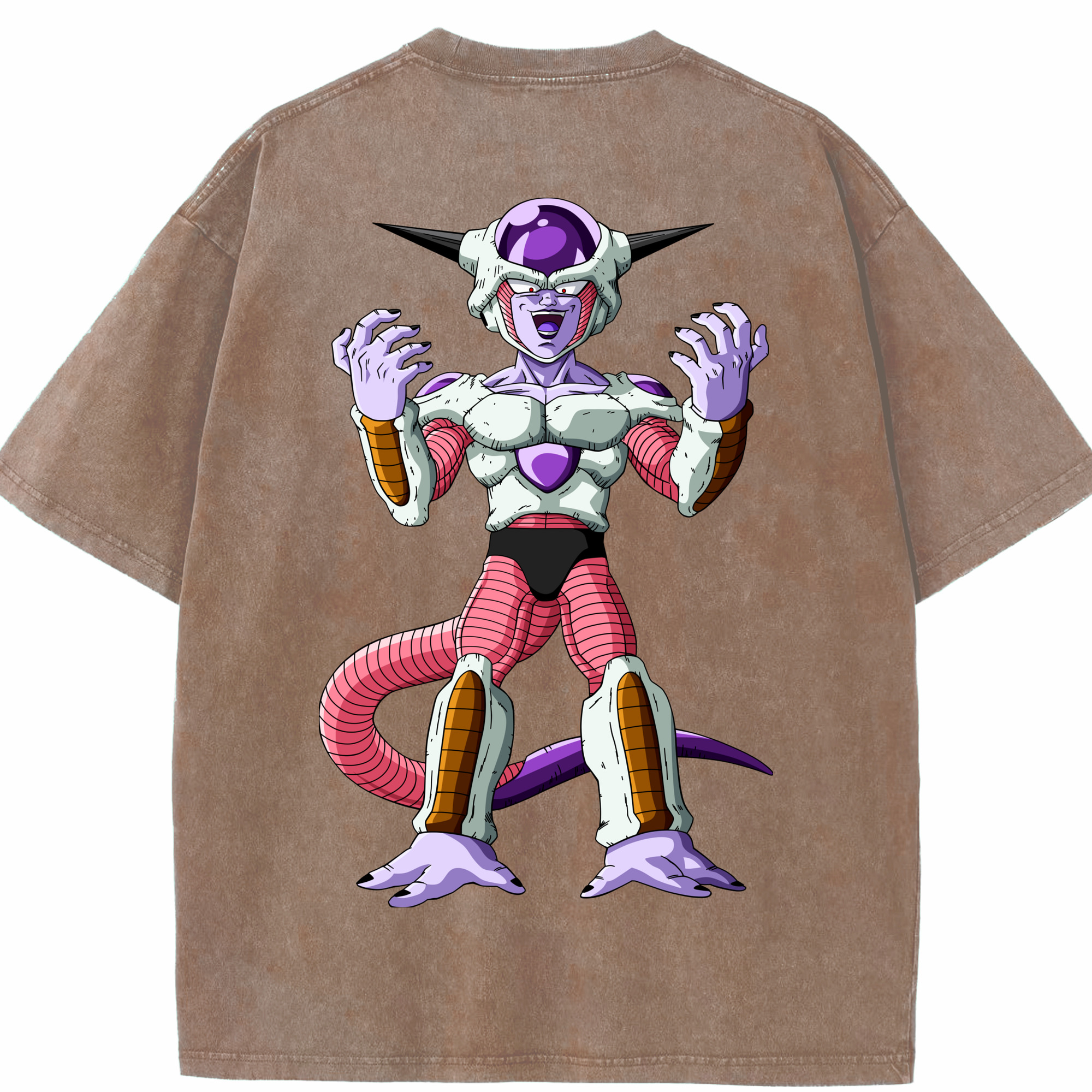 （画像用） ドラゴンボール フリーザ DRAGON BALL Frieza 綿100% ヴィンテージ風 半袖Tシャツ（背面プリント）