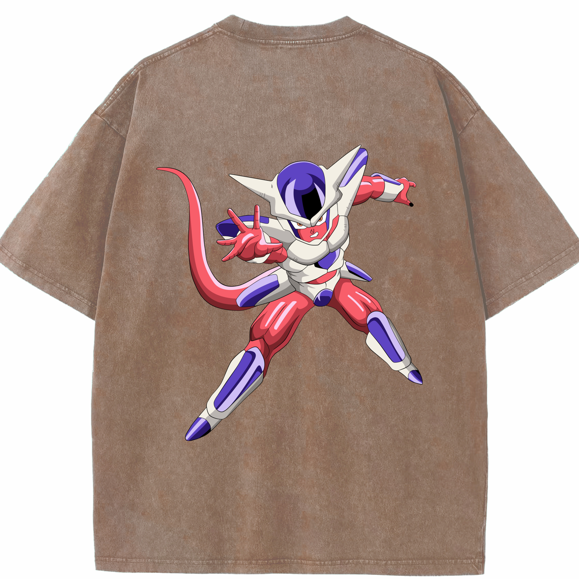 （画像用） ドラゴンボール フリーザ DRAGON BALL Frieza 綿100% ヴィンテージ風 半袖Tシャツ（背面プリント）
