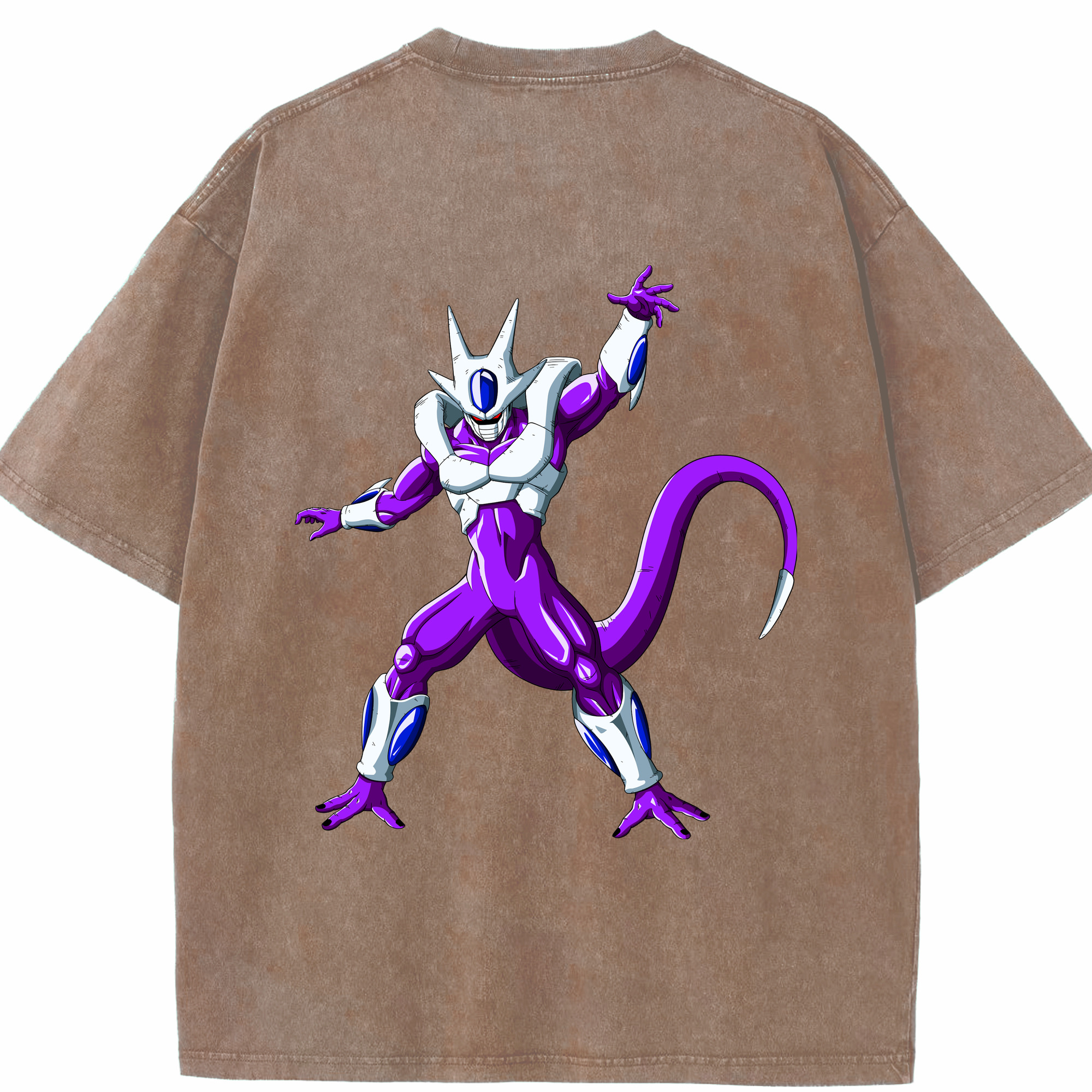 （画像用） ドラゴンボール クウラ DRAGON BALL Cooler Coora 綿100% ヴィンテージ風 半袖Tシャツ（背面プリント）