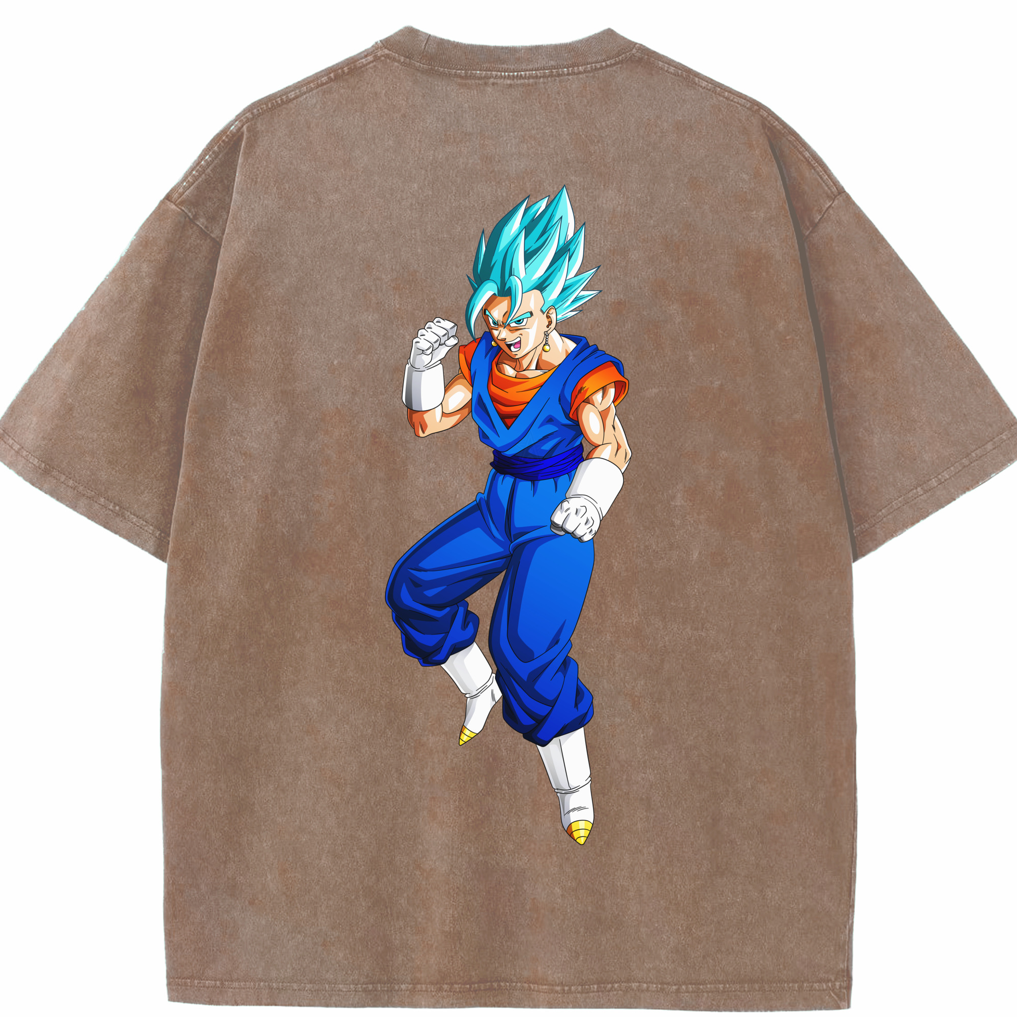 （画像用） ドラゴンボール ベジット DRAGON BALL Vegetto 綿100% ヴィンテージ風 半袖Tシャツ（背面プリント）