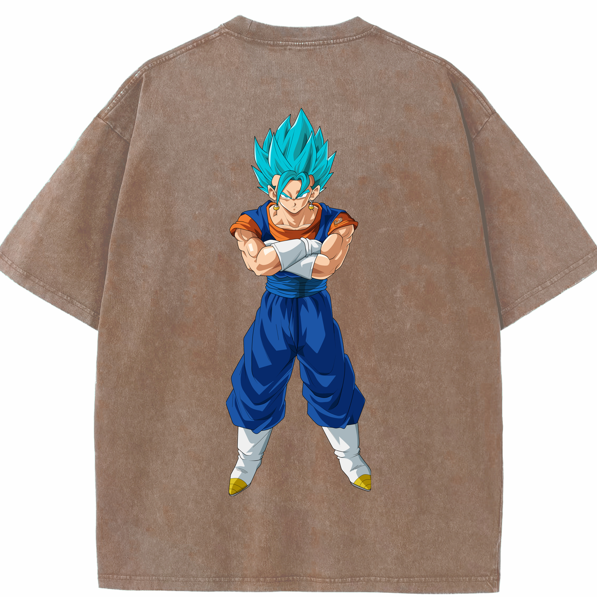 （画像用） ドラゴンボール ベジット DRAGON BALL Vegetto 綿100% ヴィンテージ風 半袖Tシャツ（背面プリント）