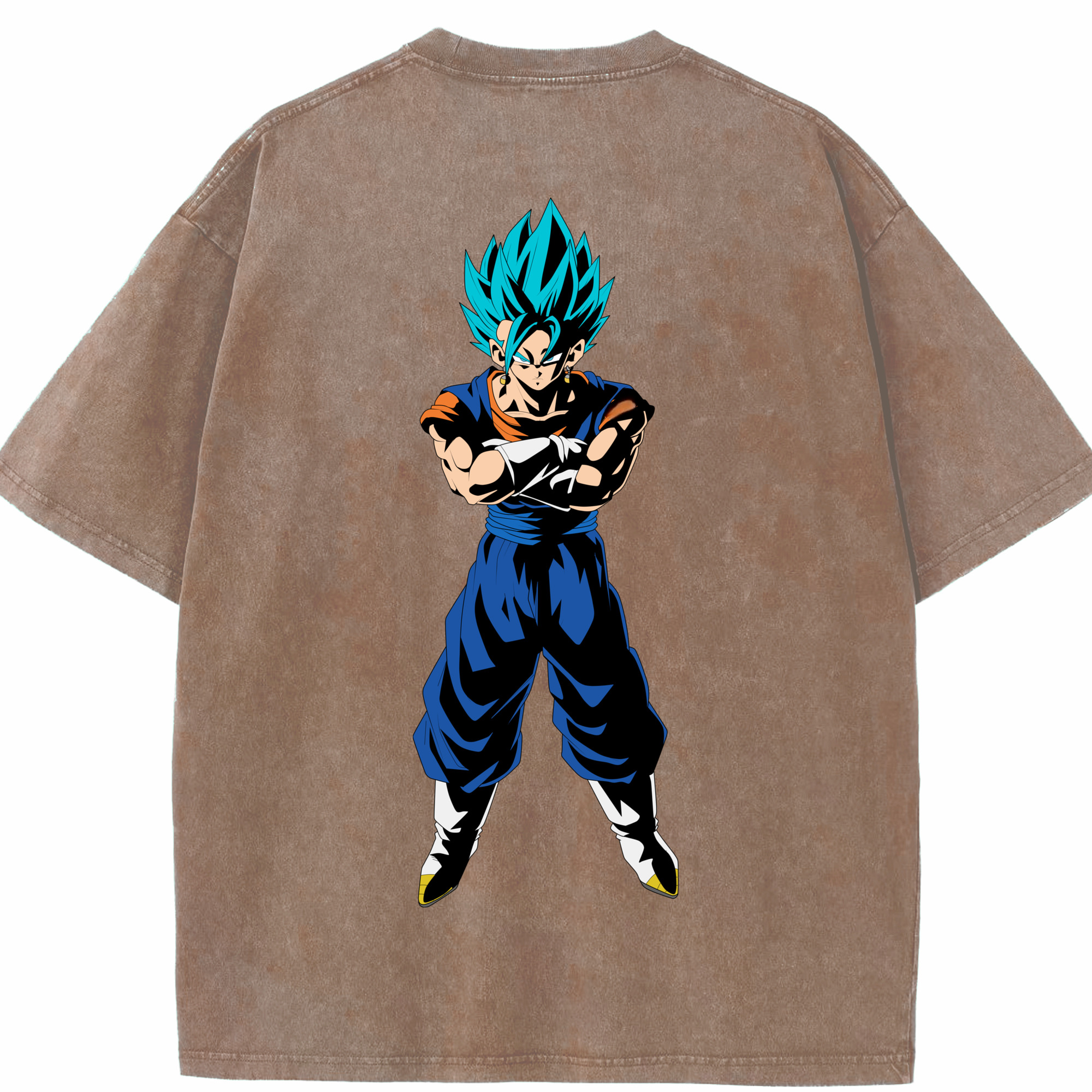 （画像用） ドラゴンボール ベジット DRAGON BALL Vegetto 綿100% ヴィンテージ風 半袖Tシャツ（背面プリント）