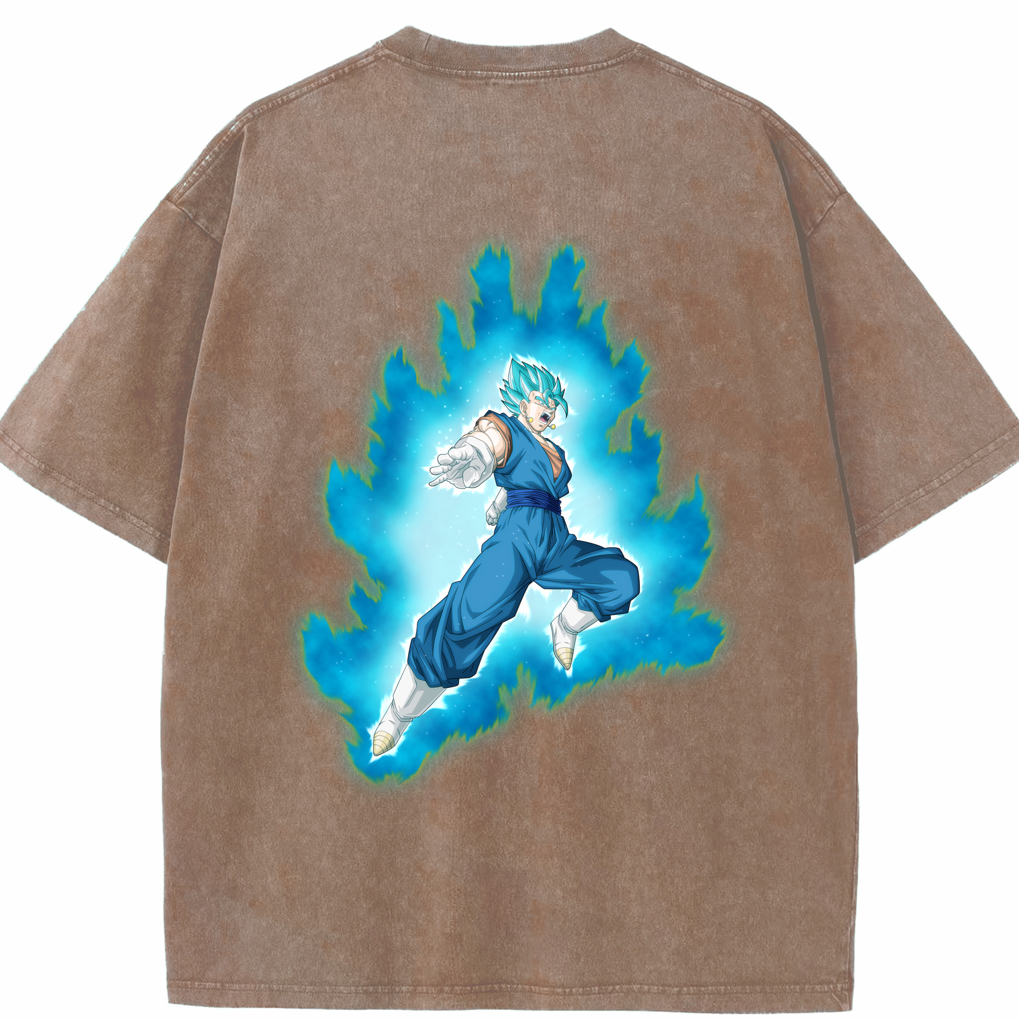 （画像用） ドラゴンボール ベジット DRAGON BALL Vegetto 綿100% ヴィンテージ風 半袖Tシャツ（背面プリント）