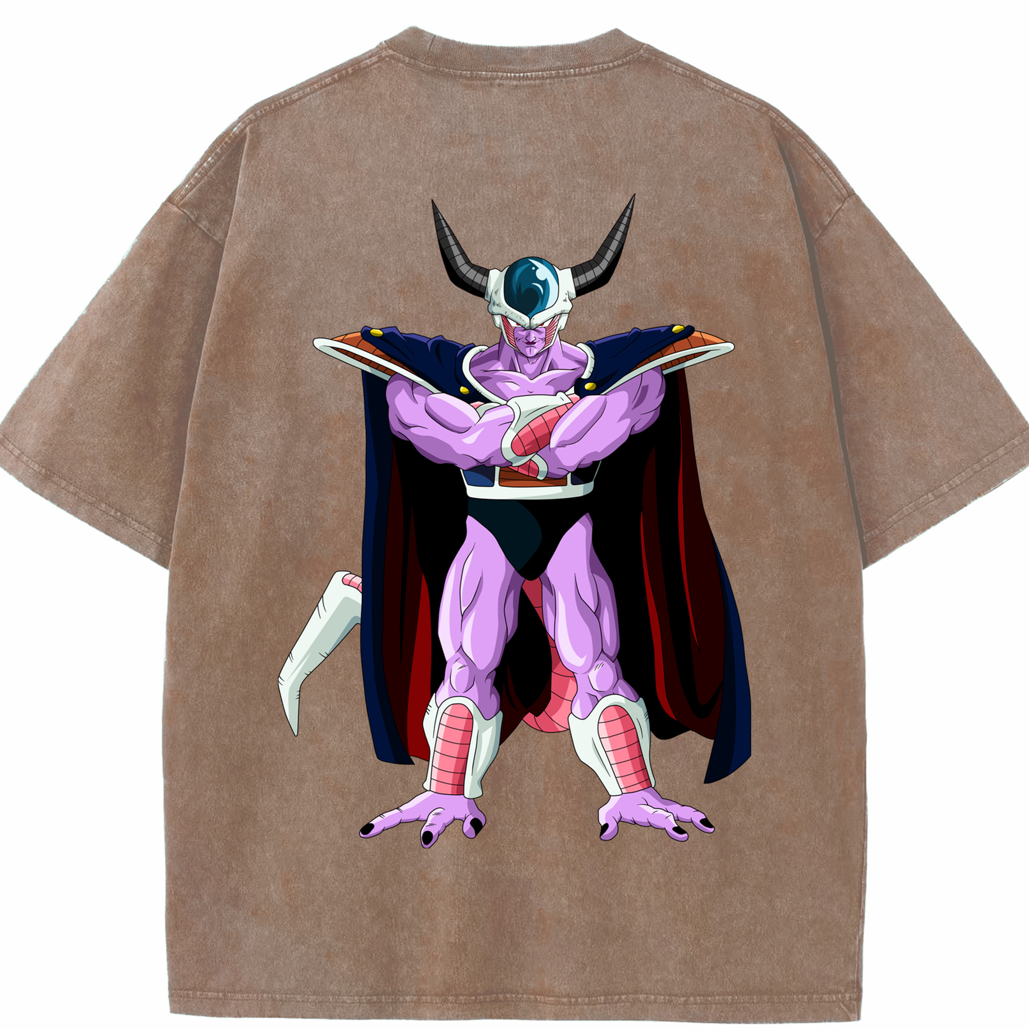 （画像用） ドラゴンボール コルド大王 DRAGON BALL King Cold 綿100% ヴィンテージ風 半袖Tシャツ（背面プリント）