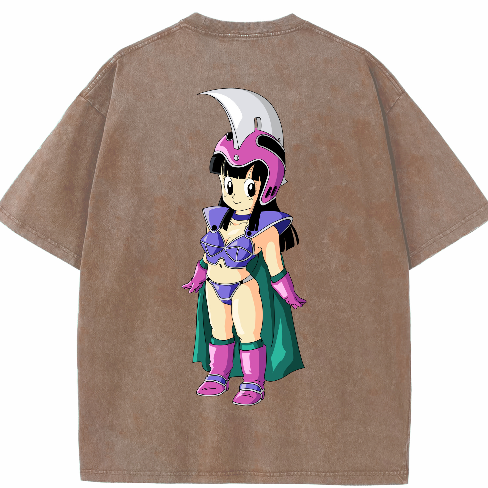 （画像用） ドラゴンボール チチ DRAGON BALL Chichi 綿100% ヴィンテージ風 半袖Tシャツ（背面プリント）