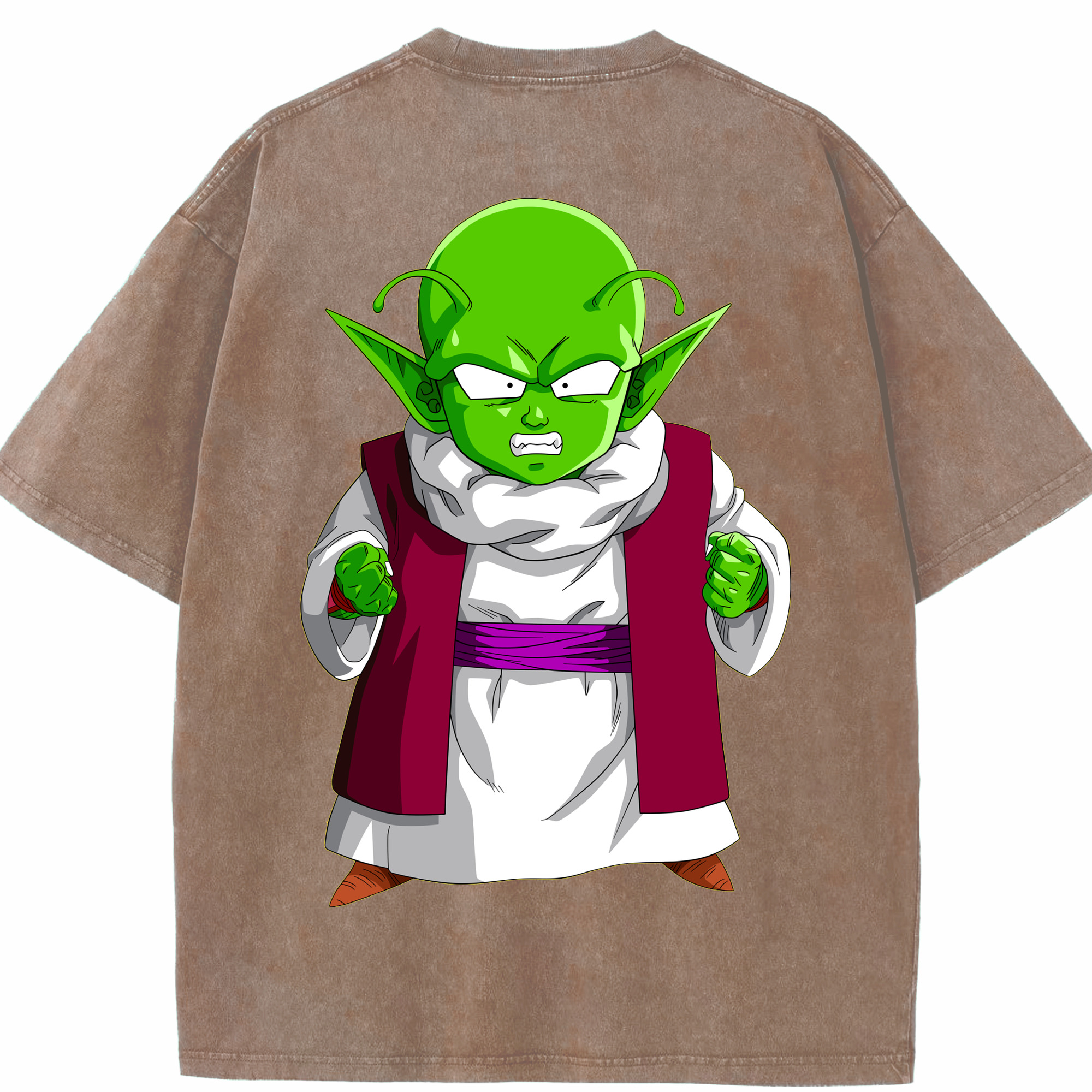 （画像用） ドラゴンボール ピッコロ DRAGON BALL Piccolo 綿100% ヴィンテージ風 半袖Tシャツ（背面プリント）