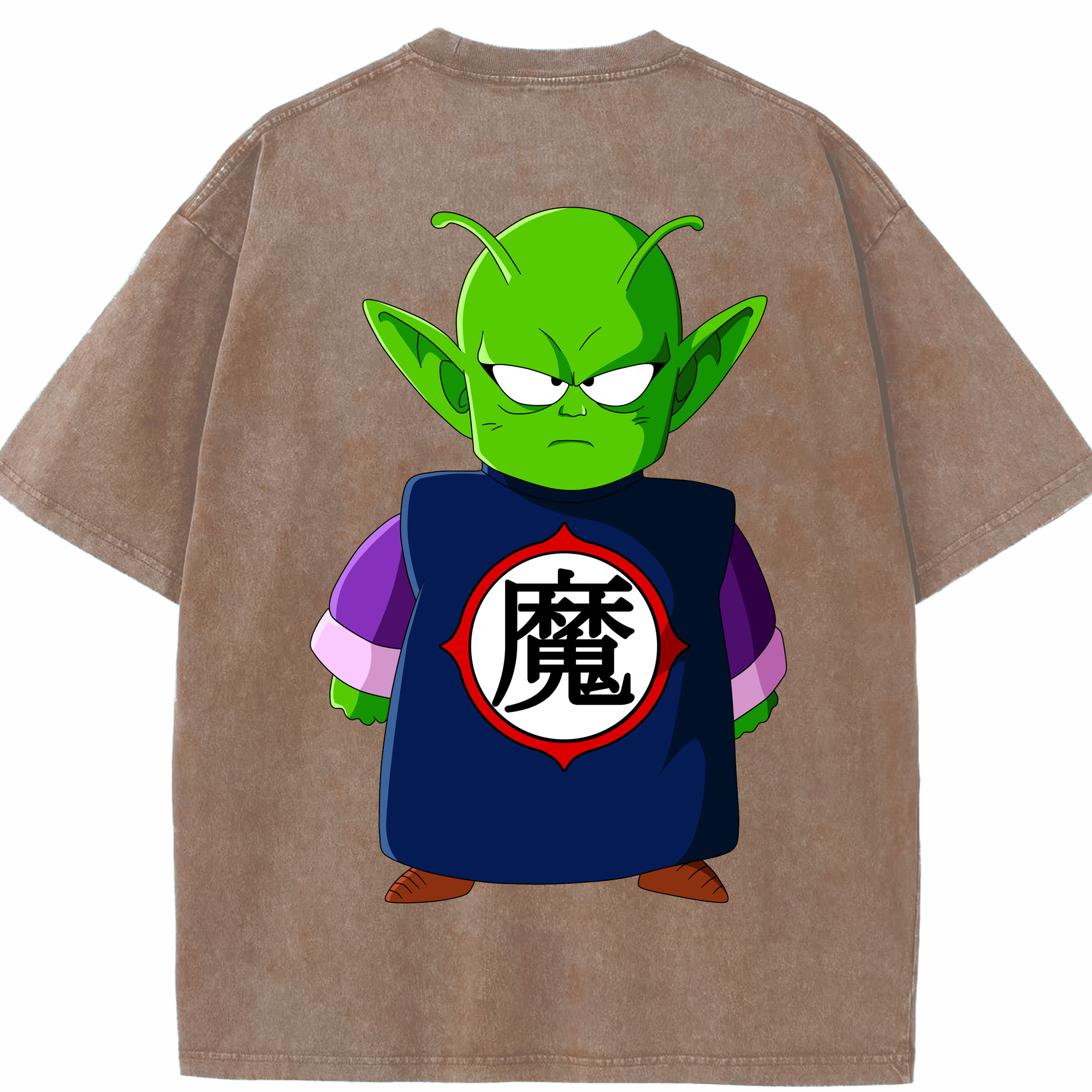 （画像用） ドラゴンボール ピッコロ DRAGON BALL Piccolo 綿100% ヴィンテージ風 半袖Tシャツ（背面プリント）