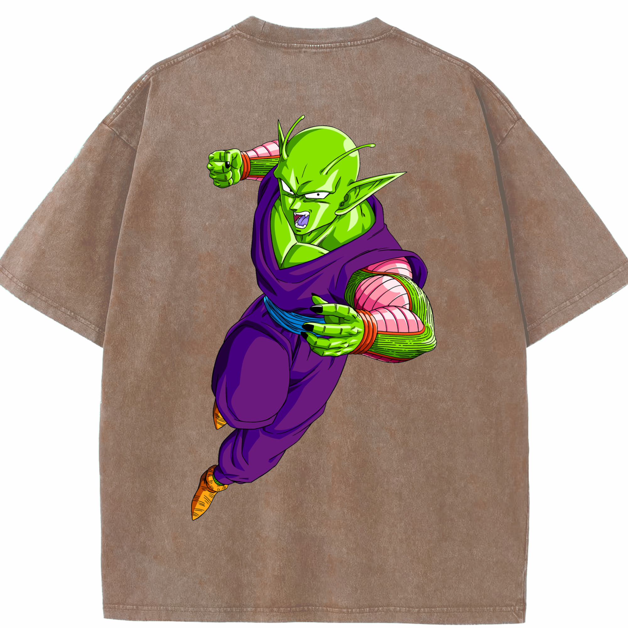 （画像用） ドラゴンボール ピッコロ DRAGON BALL Piccolo 綿100% ヴィンテージ風 半袖Tシャツ（背面プリント）