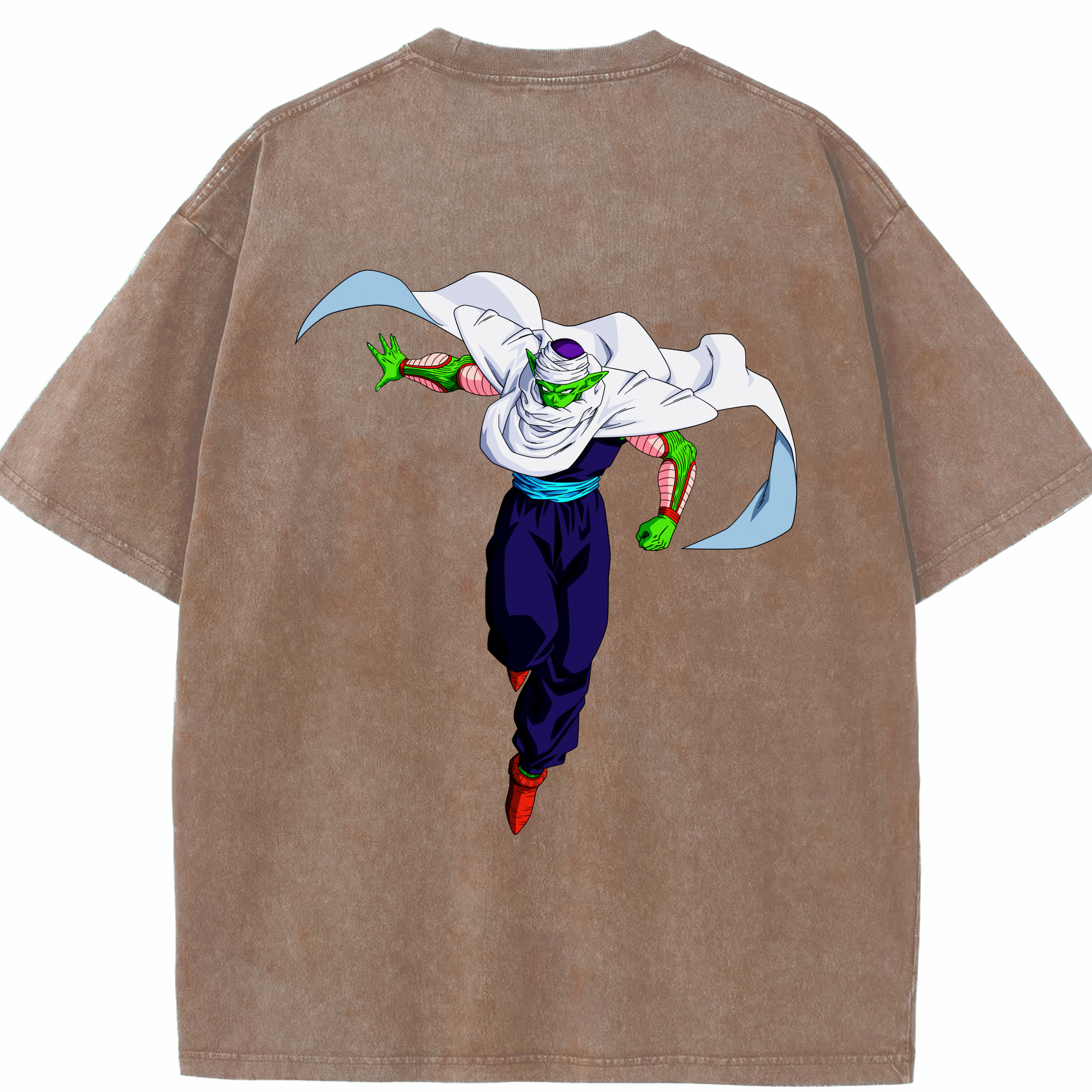（画像用） ドラゴンボール ピッコロ DRAGON BALL Piccolo 綿100% ヴィンテージ風 半袖Tシャツ（背面プリント）