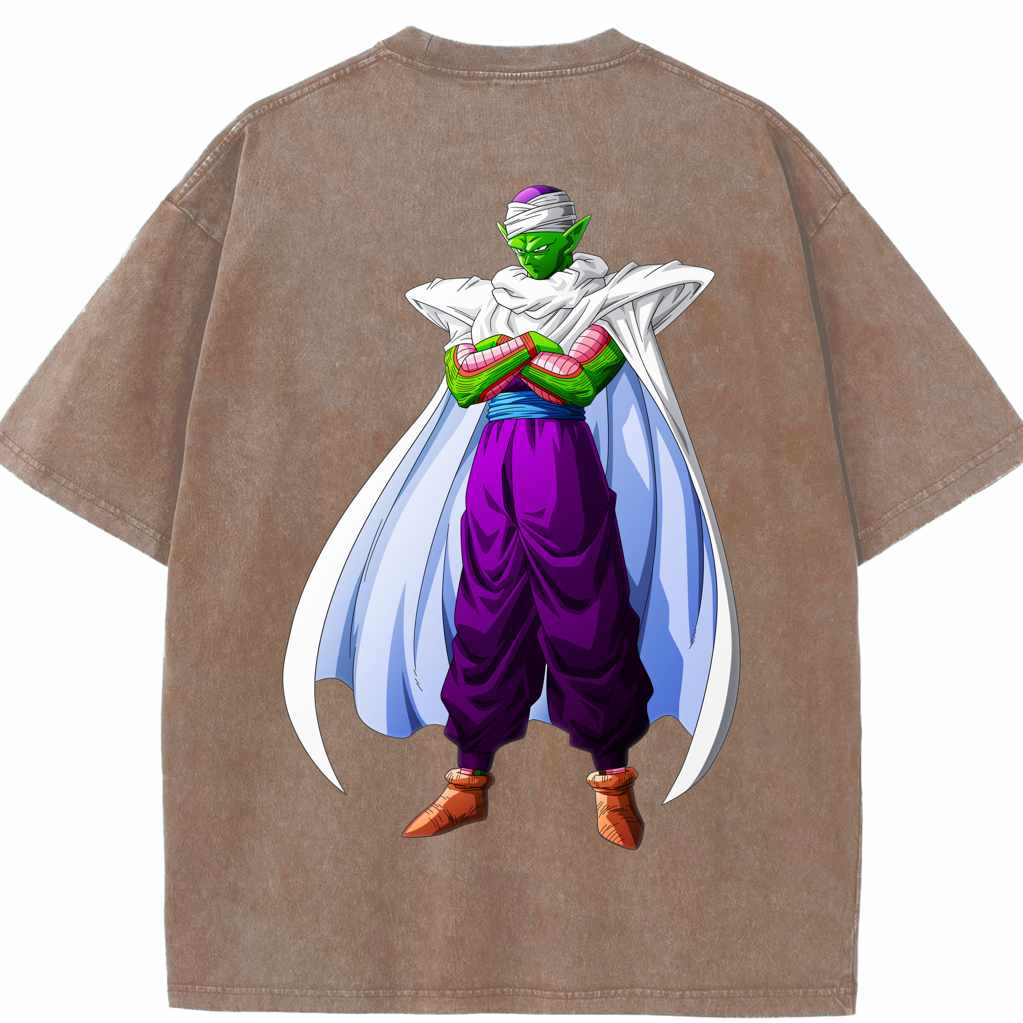 （画像用） ドラゴンボール ピッコロ DRAGON BALL Piccolo 綿100% ヴィンテージ風 半袖Tシャツ（背面プリント）