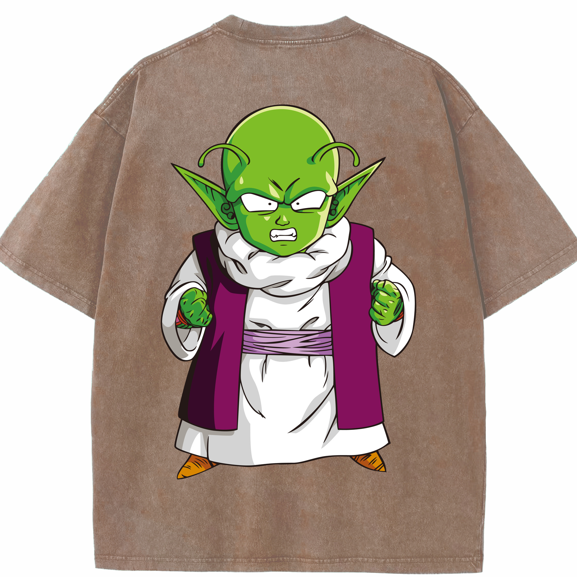 （画像用） ドラゴンボール ピッコロ DRAGON BALL Piccolo 綿100% ヴィンテージ風 半袖Tシャツ（背面プリント）