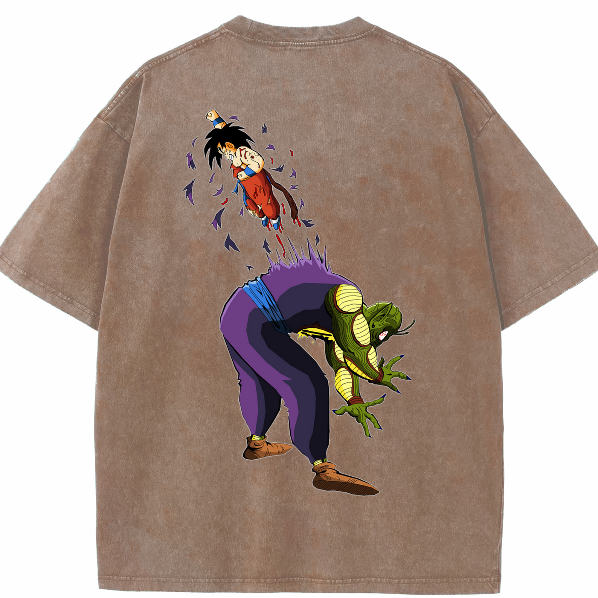 （画像用） ドラゴンボール DRAGON BALL 綿100% ヴィンテージ風 半袖Tシャツ（背面プリント）