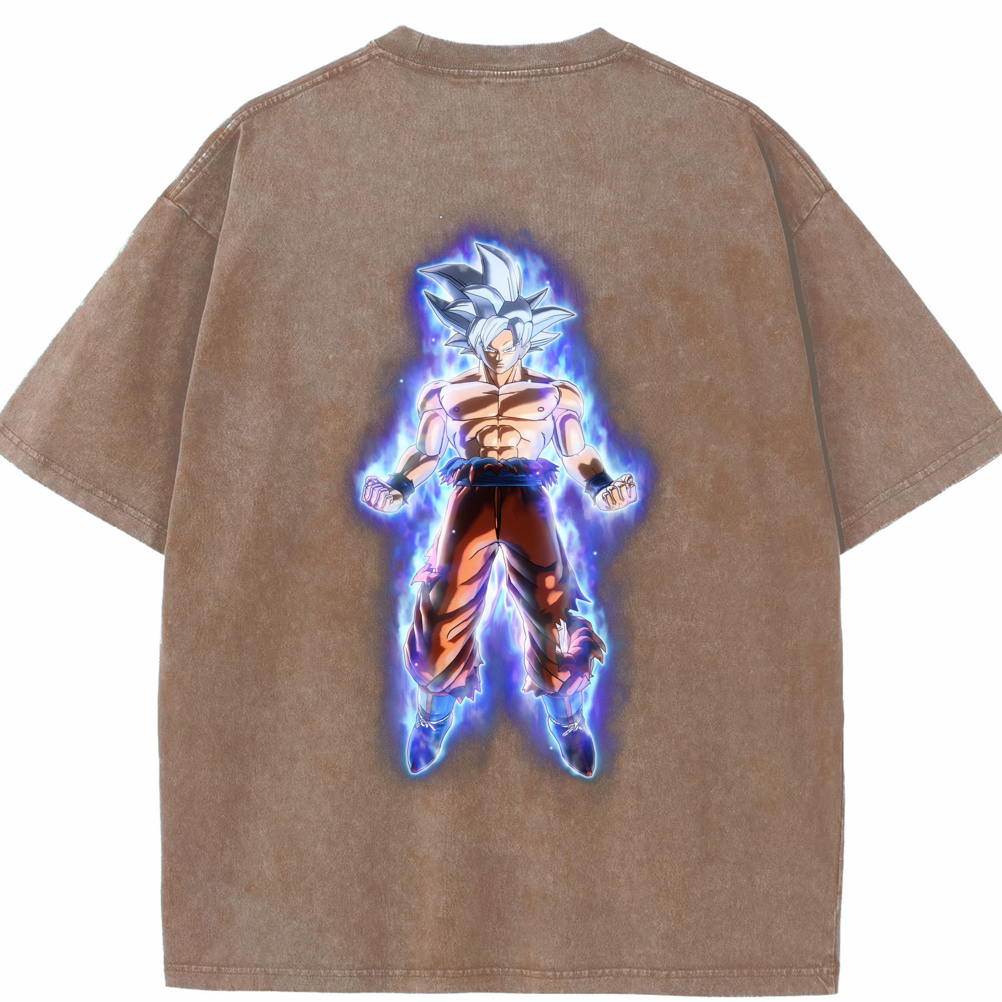 （画像用） ドラゴンボール 孫悟空（そん ごくう）Son Goku カカロット DRAGON BALL Kakarotto 綿100% ヴィンテージ風 半袖Tシャツ（背面プリント）