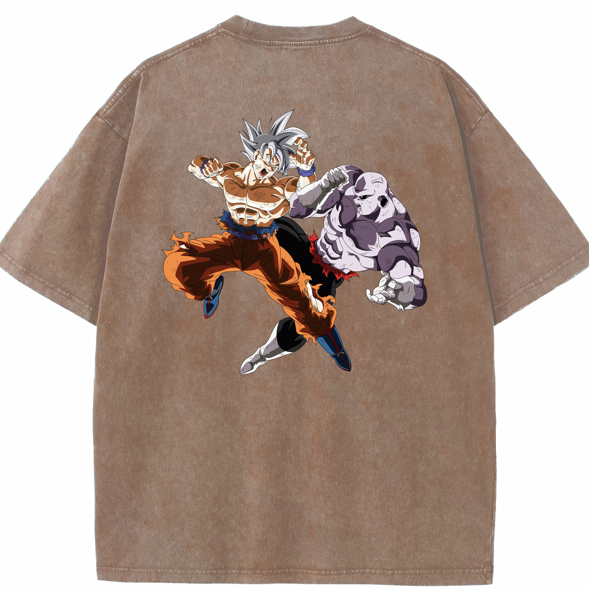 （画像用） ドラゴンボール 孫悟空（そん ごくう）Son Goku カカロット DRAGON BALL Kakarotto 綿100% ヴィンテージ風 半袖Tシャツ（背面プリント）