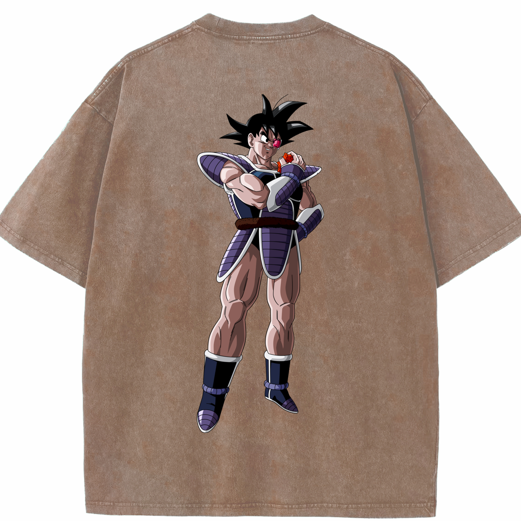 （画像用） ドラゴンボール 孫悟空（そん ごくう）Son Goku カカロット DRAGON BALL Kakarotto 綿100% ヴィンテージ風 半袖Tシャツ（背面プリント）