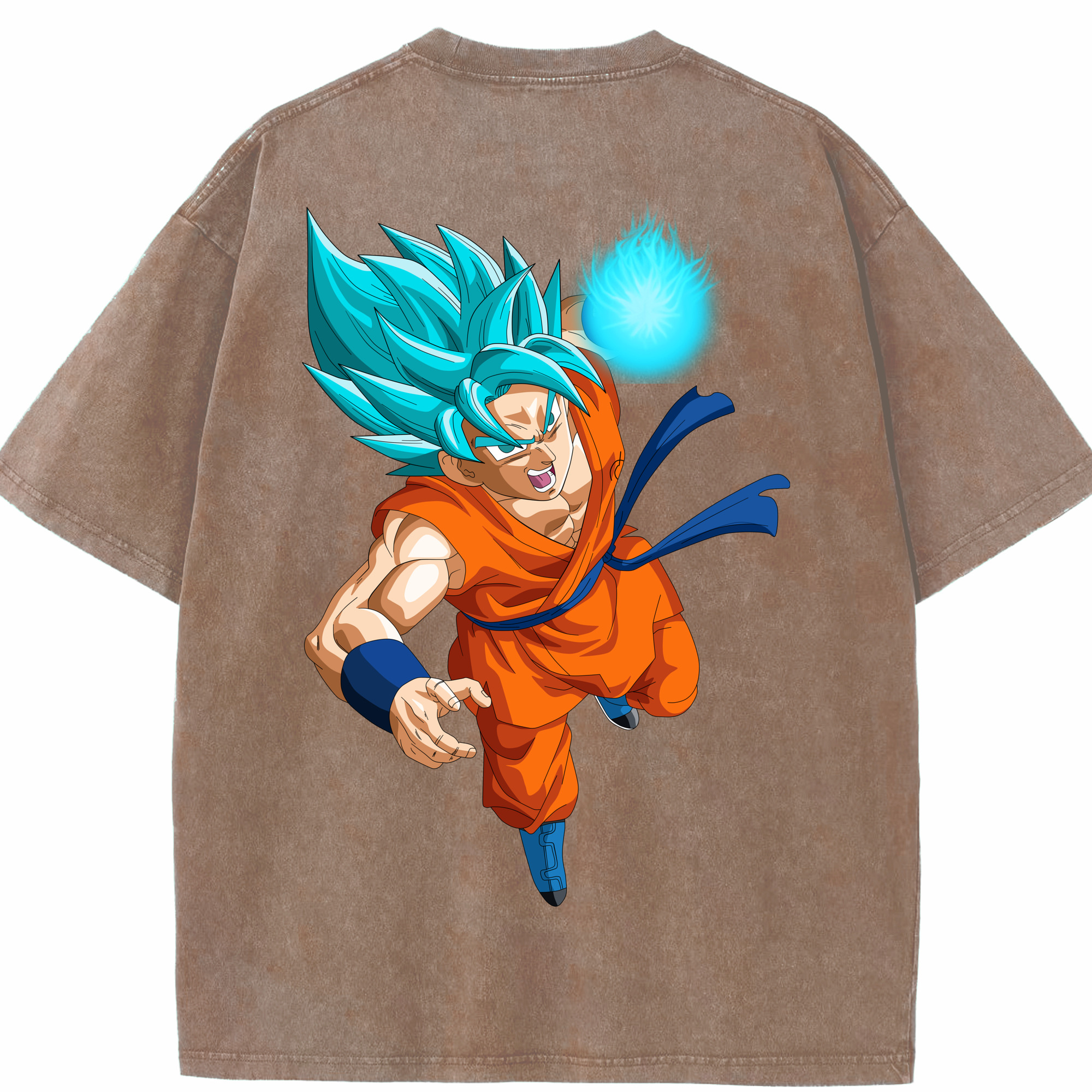 （画像用） ドラゴンボール 孫悟空（そん ごくう）Son Goku カカロット DRAGON BALL Kakarotto 綿100% ヴィンテージ風 半袖Tシャツ（背面プリント）