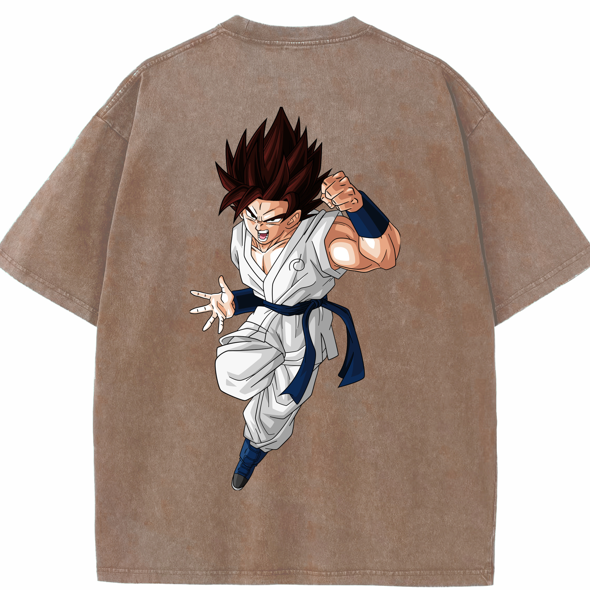（画像用） ドラゴンボール 孫 悟飯（そんごはん）DRAGON BALL Son Gohan 綿100% ヴィンテージ風 半袖Tシャツ（背面プリント）