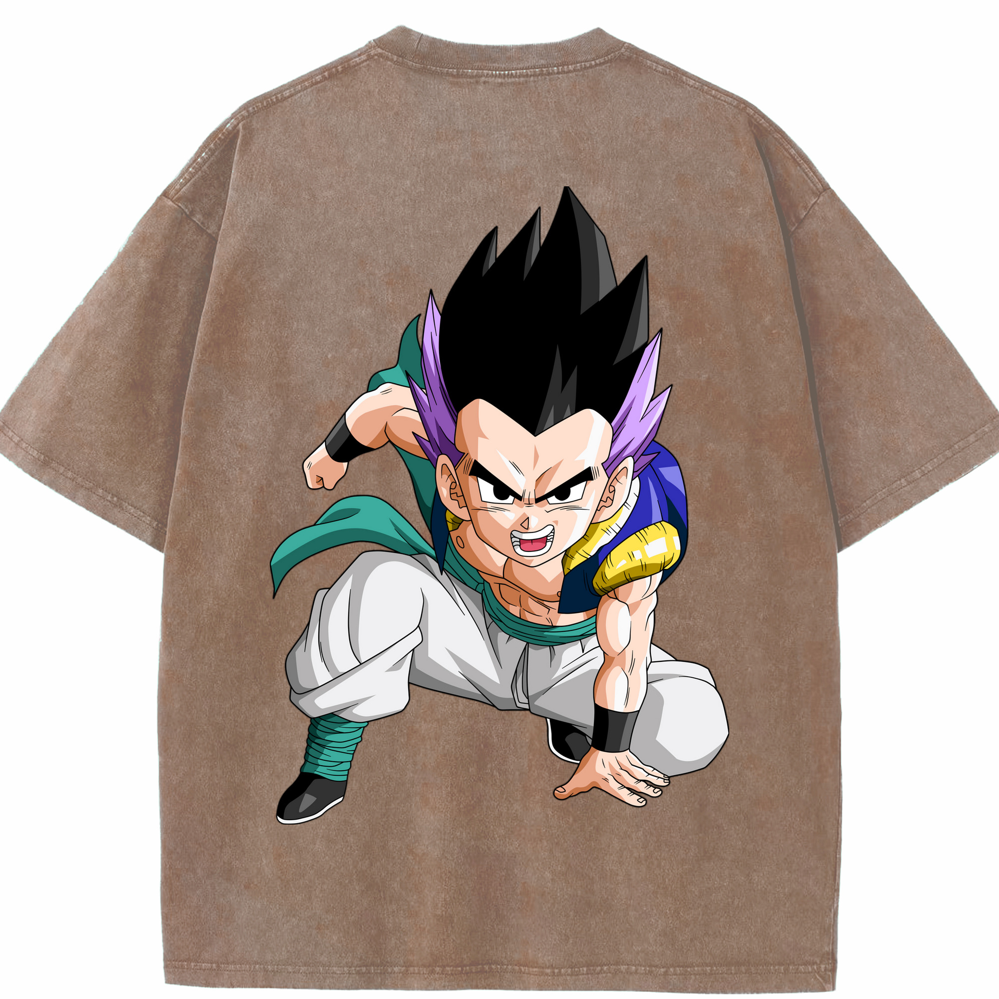 （画像用） ドラゴンボール 孫 悟飯（そんごはん）DRAGON BALL Son Gohan 綿100% ヴィンテージ風 半袖Tシャツ（背面プリント）