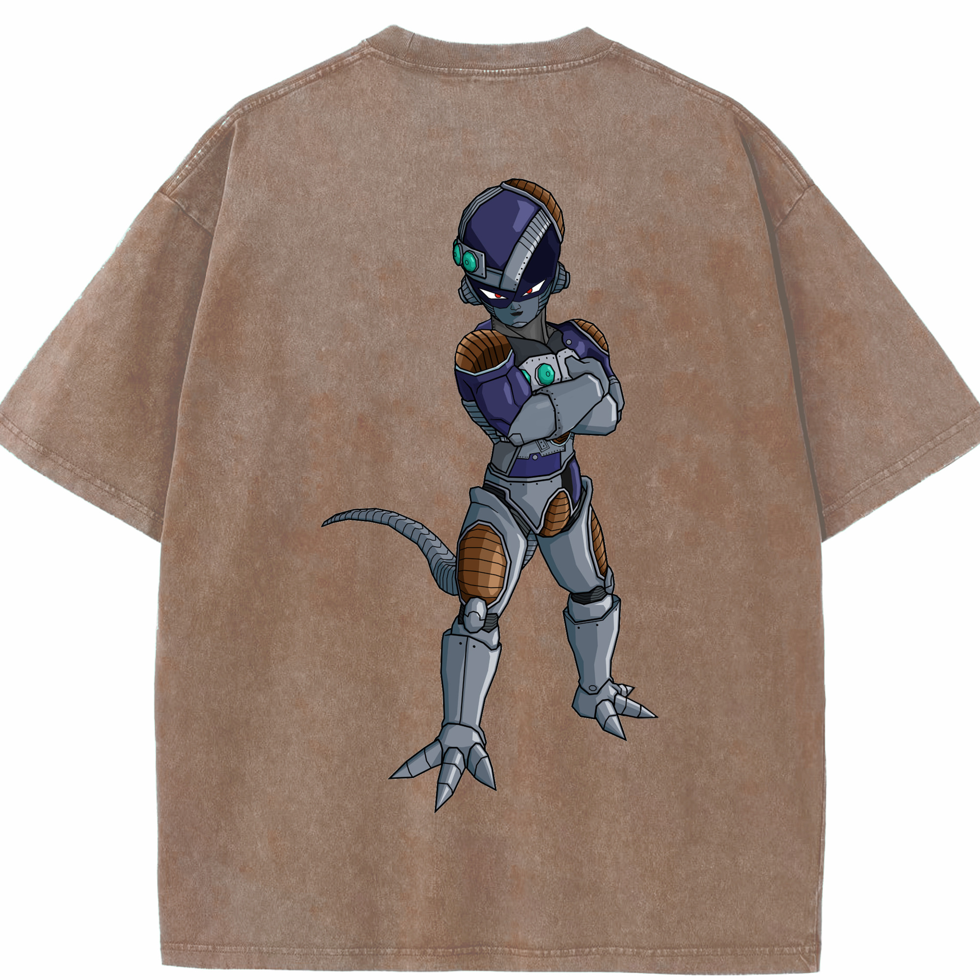 （画像用） ドラゴンボール フリーザ DRAGON BALL Frieza 綿100% ヴィンテージ風 半袖Tシャツ（背面プリント）