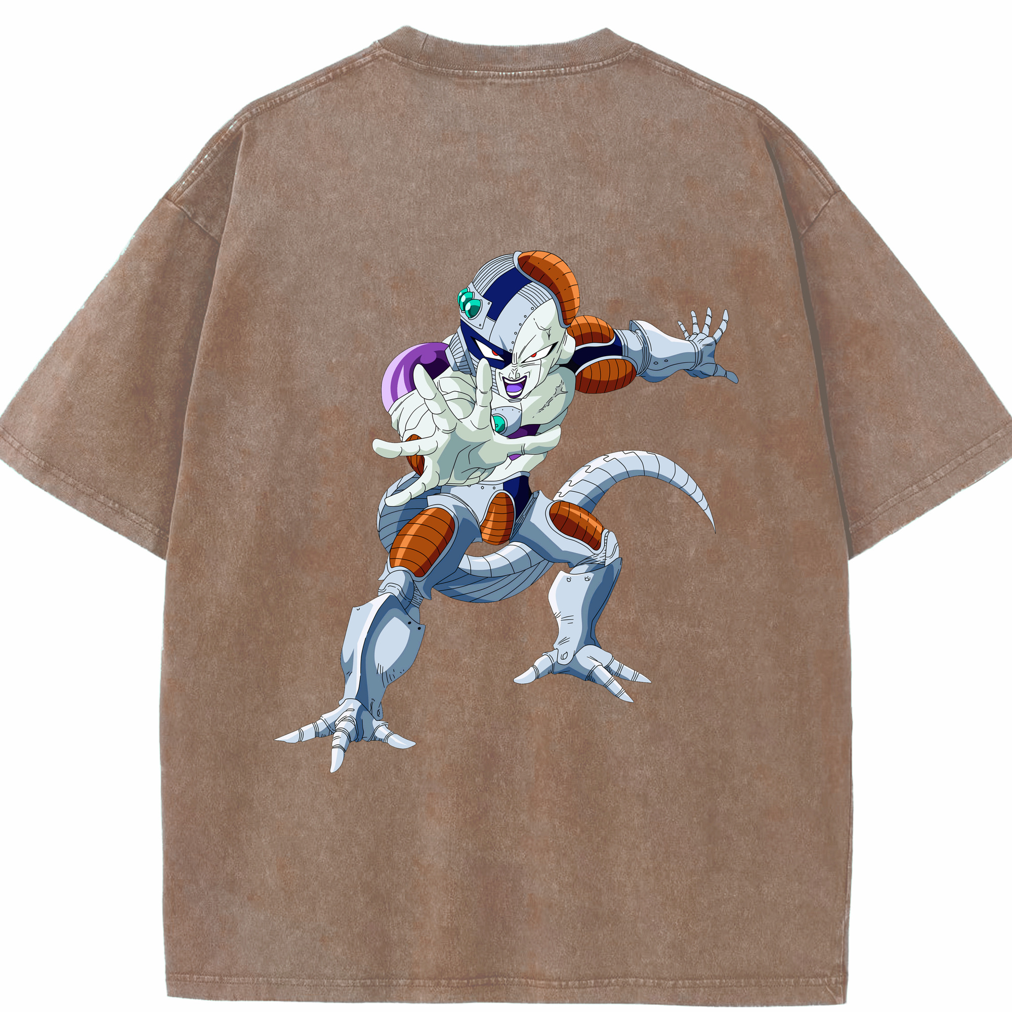 （画像用） ドラゴンボール フリーザ DRAGON BALL Frieza 綿100% ヴィンテージ風 半袖Tシャツ（背面プリント）