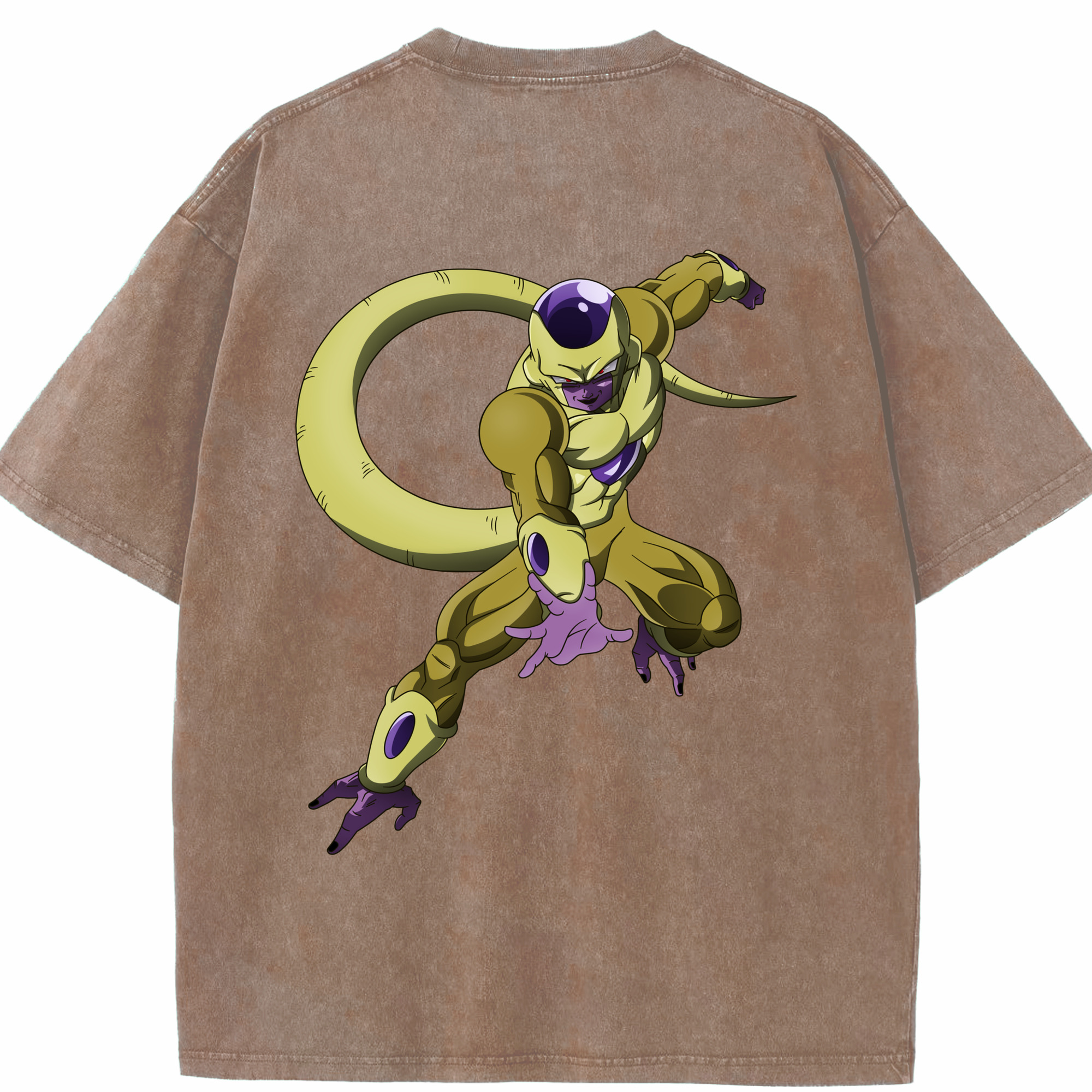 （画像用） ドラゴンボール フリーザ DRAGON BALL Frieza 綿100% ヴィンテージ風 半袖Tシャツ（背面プリント）