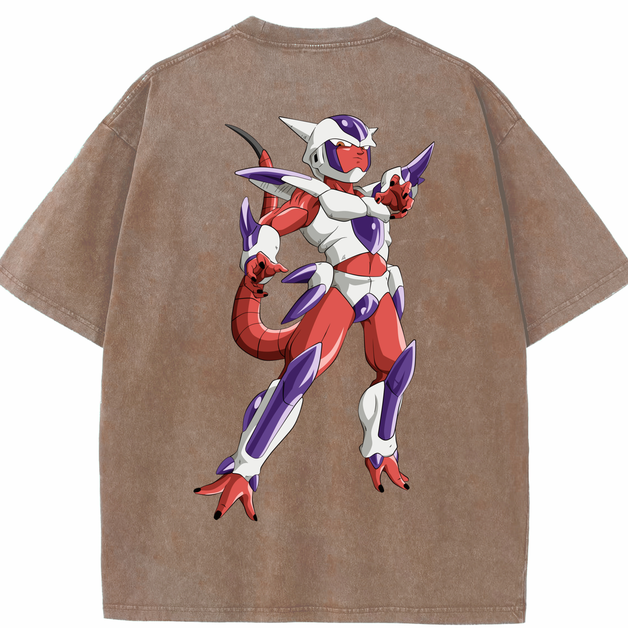 （画像用） ドラゴンボール フリーザ DRAGON BALL Frieza 綿100% ヴィンテージ風 半袖Tシャツ（背面プリント）