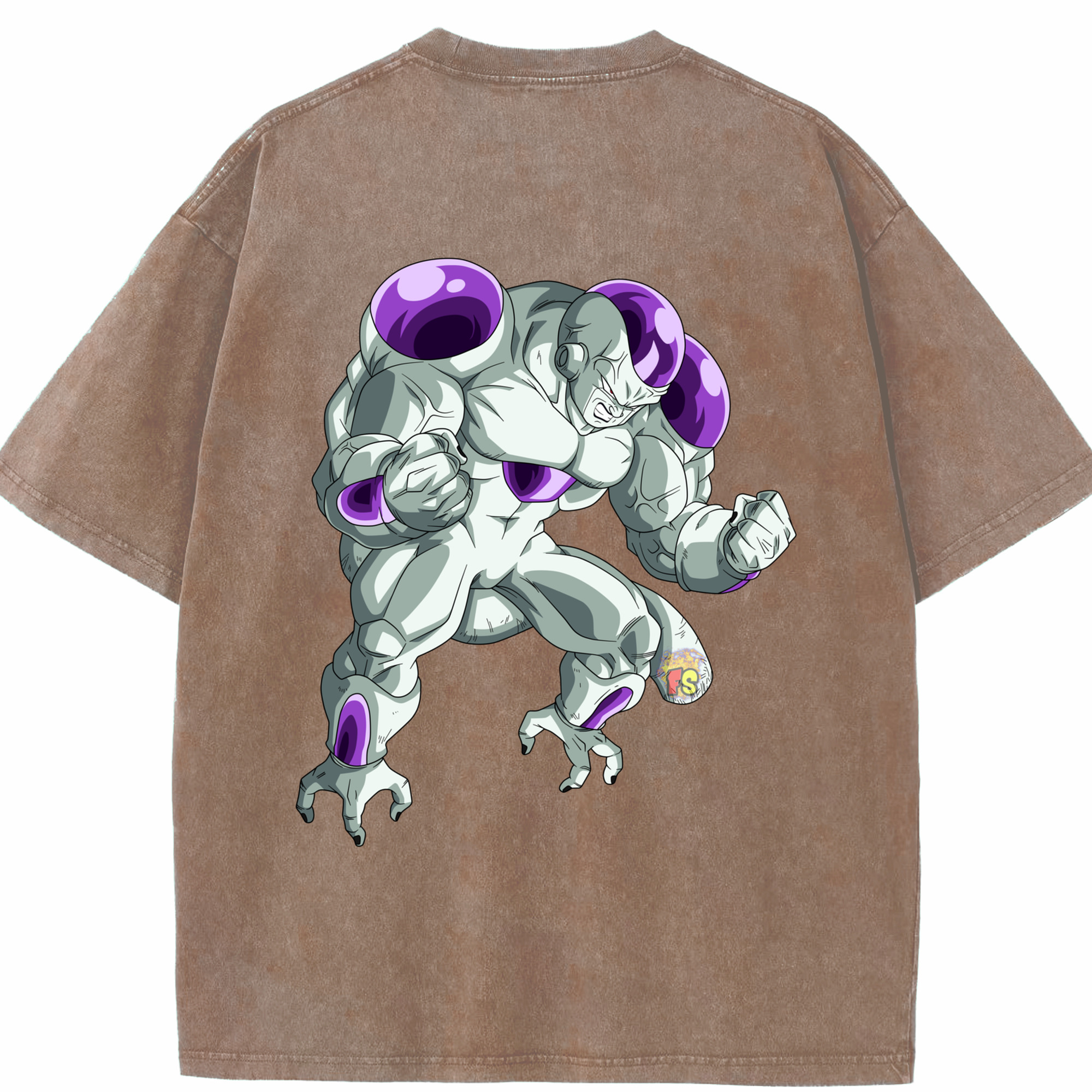 （画像用） ドラゴンボール フリーザ DRAGON BALL Frieza 綿100% ヴィンテージ風 半袖Tシャツ（背面プリント）